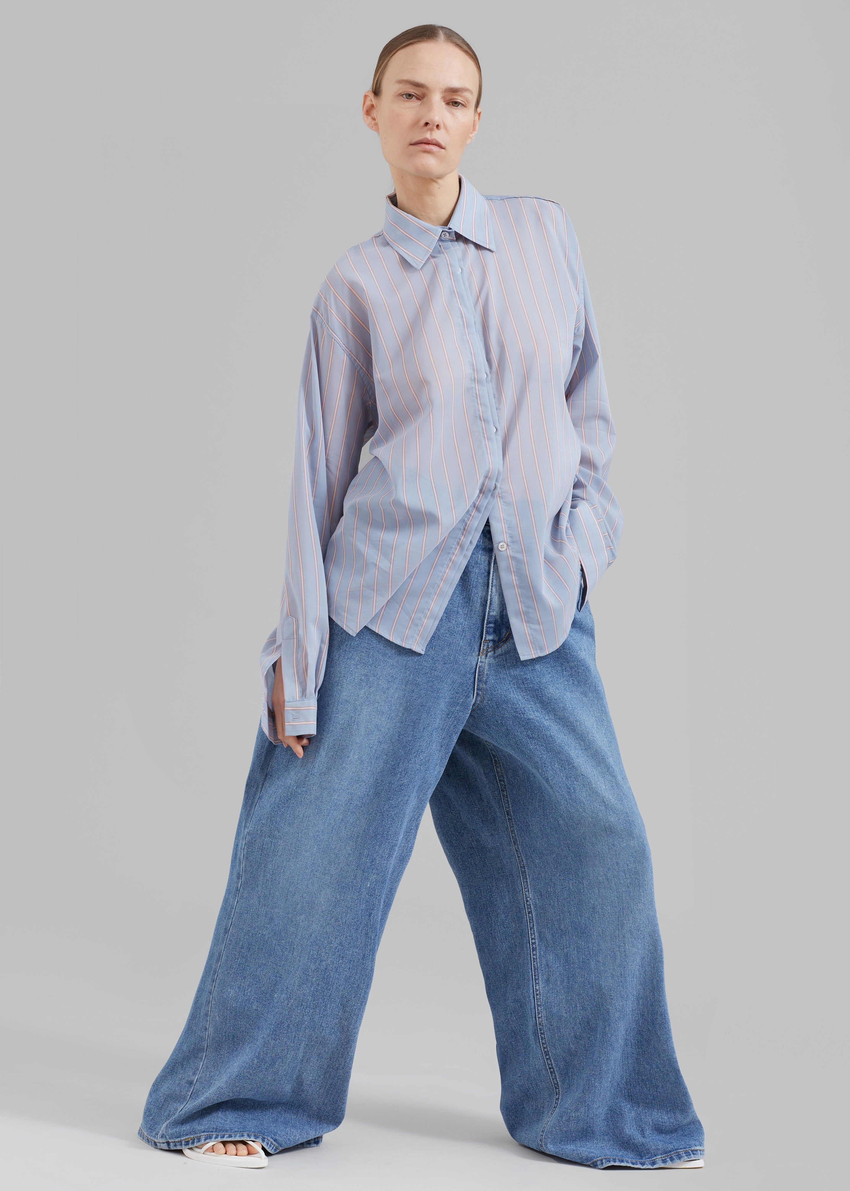 Florence Stripe Shirt - Blue Combo sold by Frankie Shop product image thumbnail 5