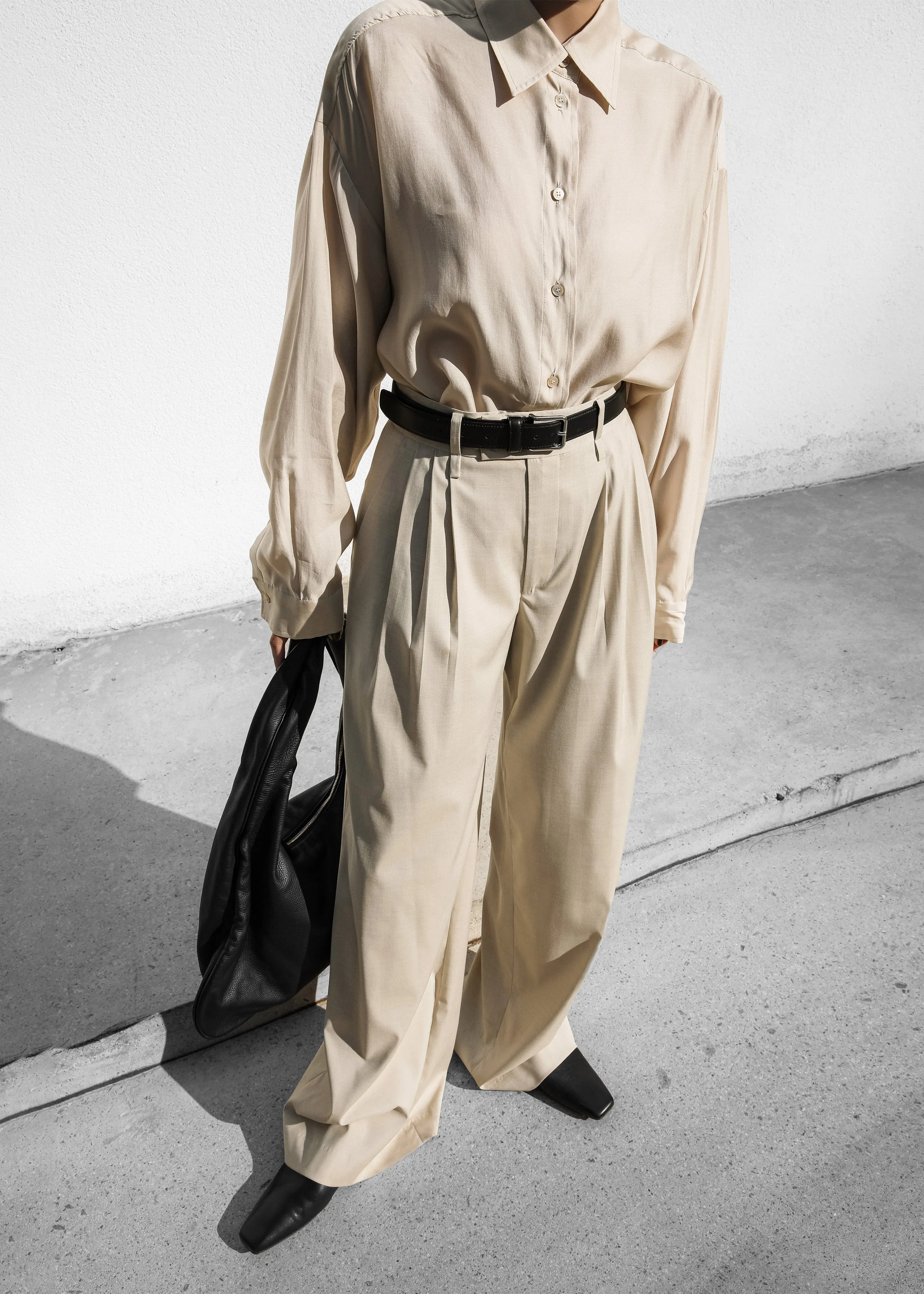 Linna Trousers - Beige sold by Frankie Shop product image thumbnail 3