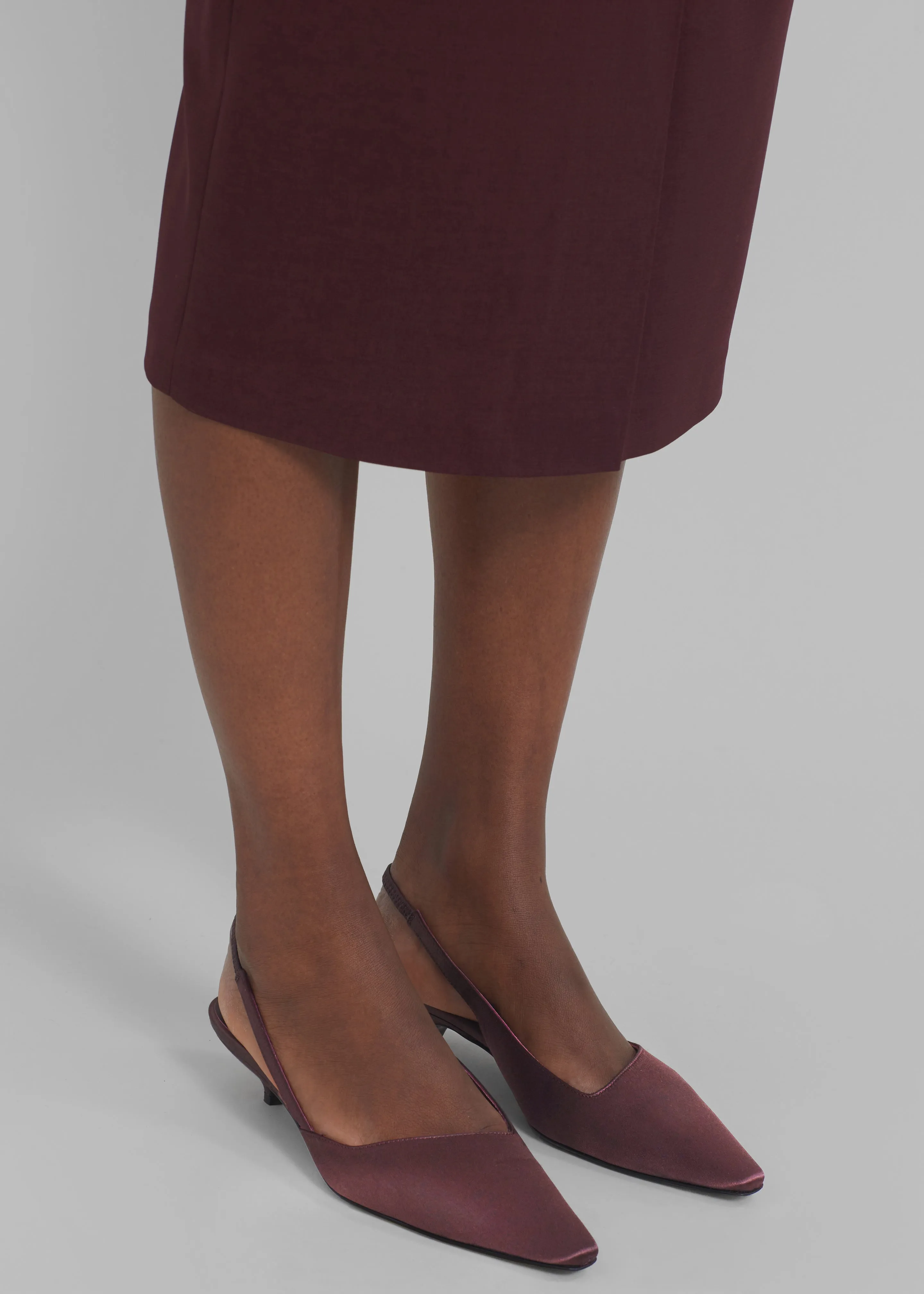 Loulou Studio Sulue Slingback Kitten Heel Shoes - Midnight Bordeaux sold by Frankie Shop product image thumbnail 2