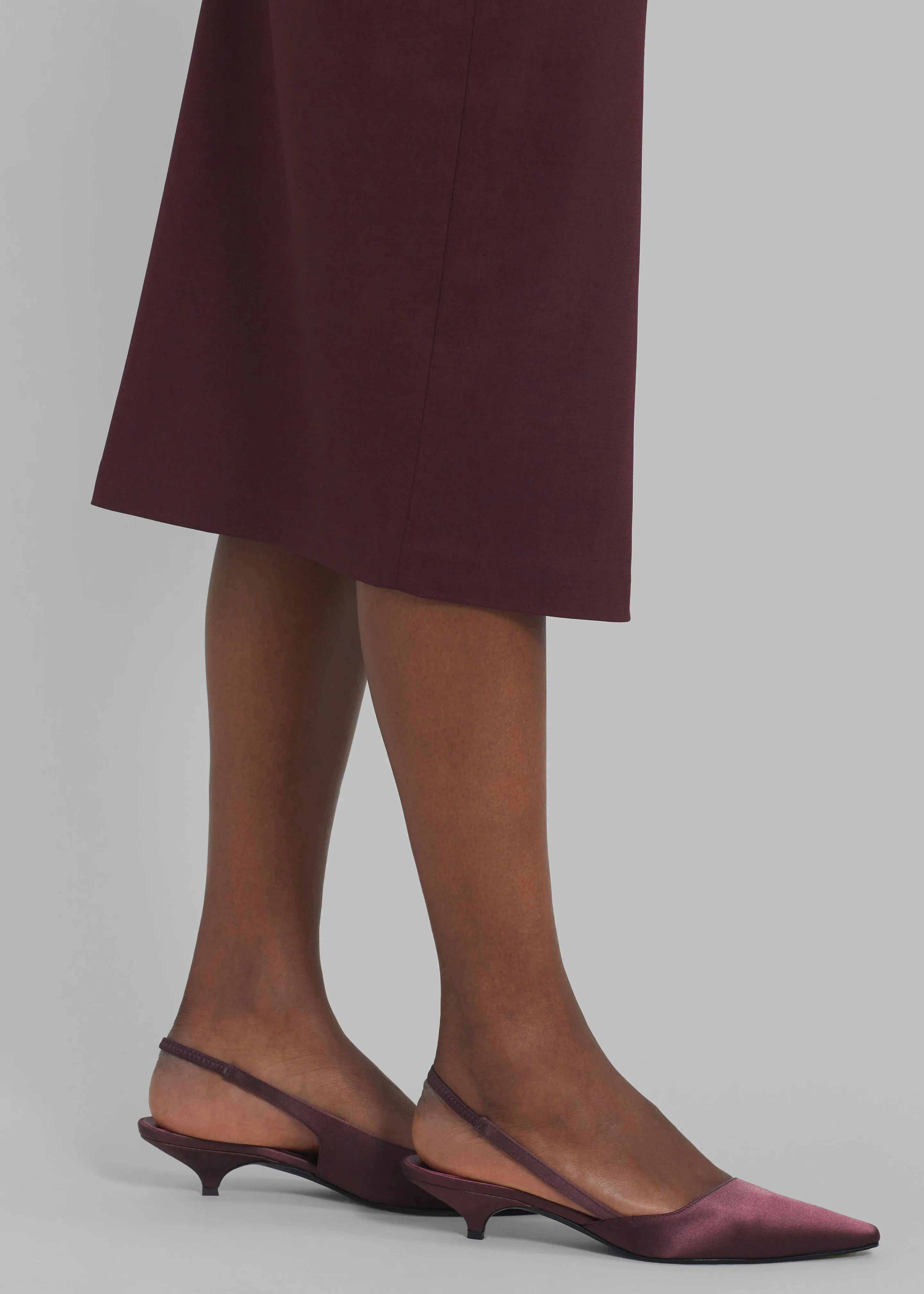 Loulou Studio Sulue Slingback Kitten Heel Shoes - Midnight Bordeaux sold by Frankie Shop product image thumbnail 4