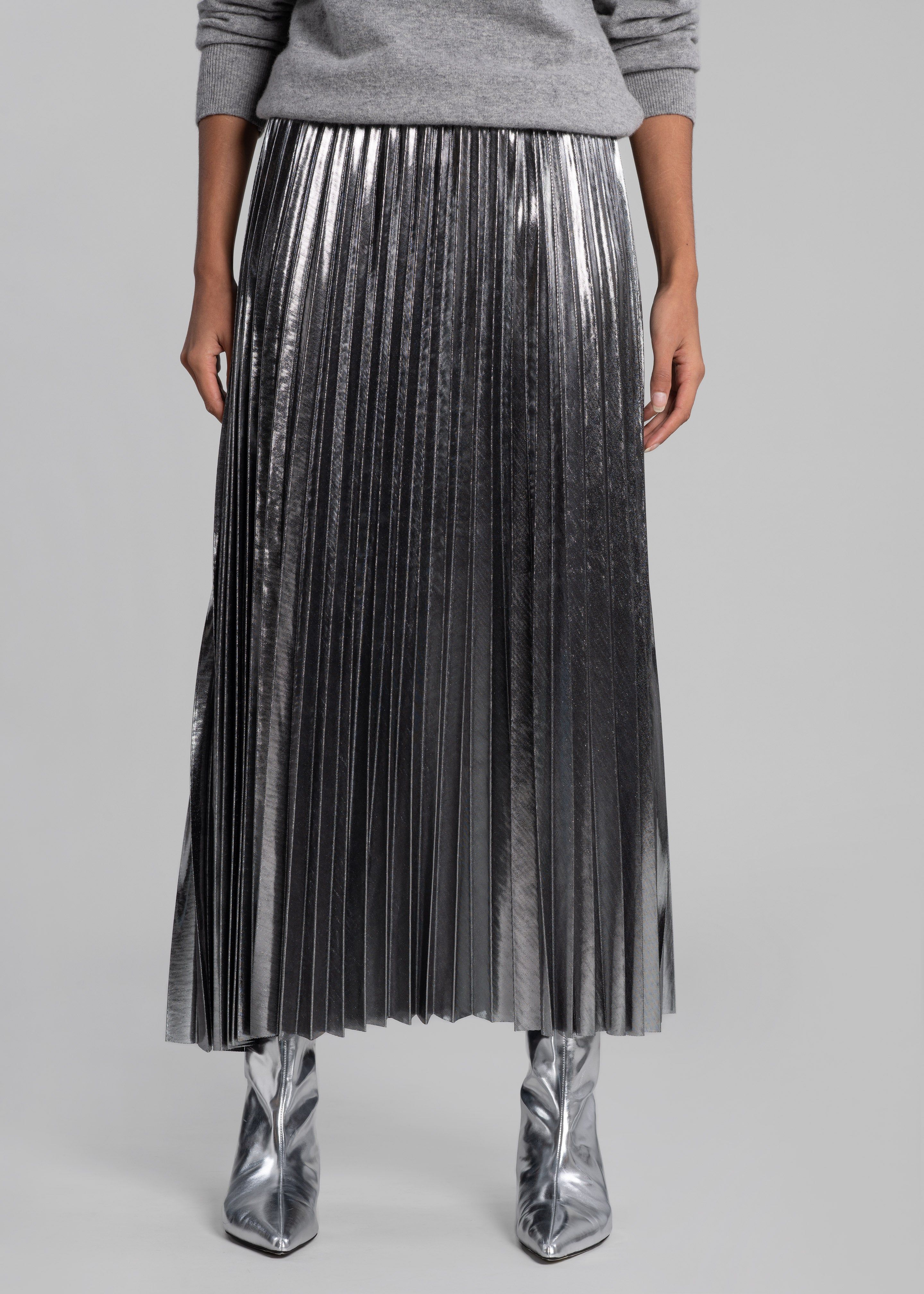 Rita Glitter Midi Skirt - Silver sold by Frankie Shop product image thumbnail 7