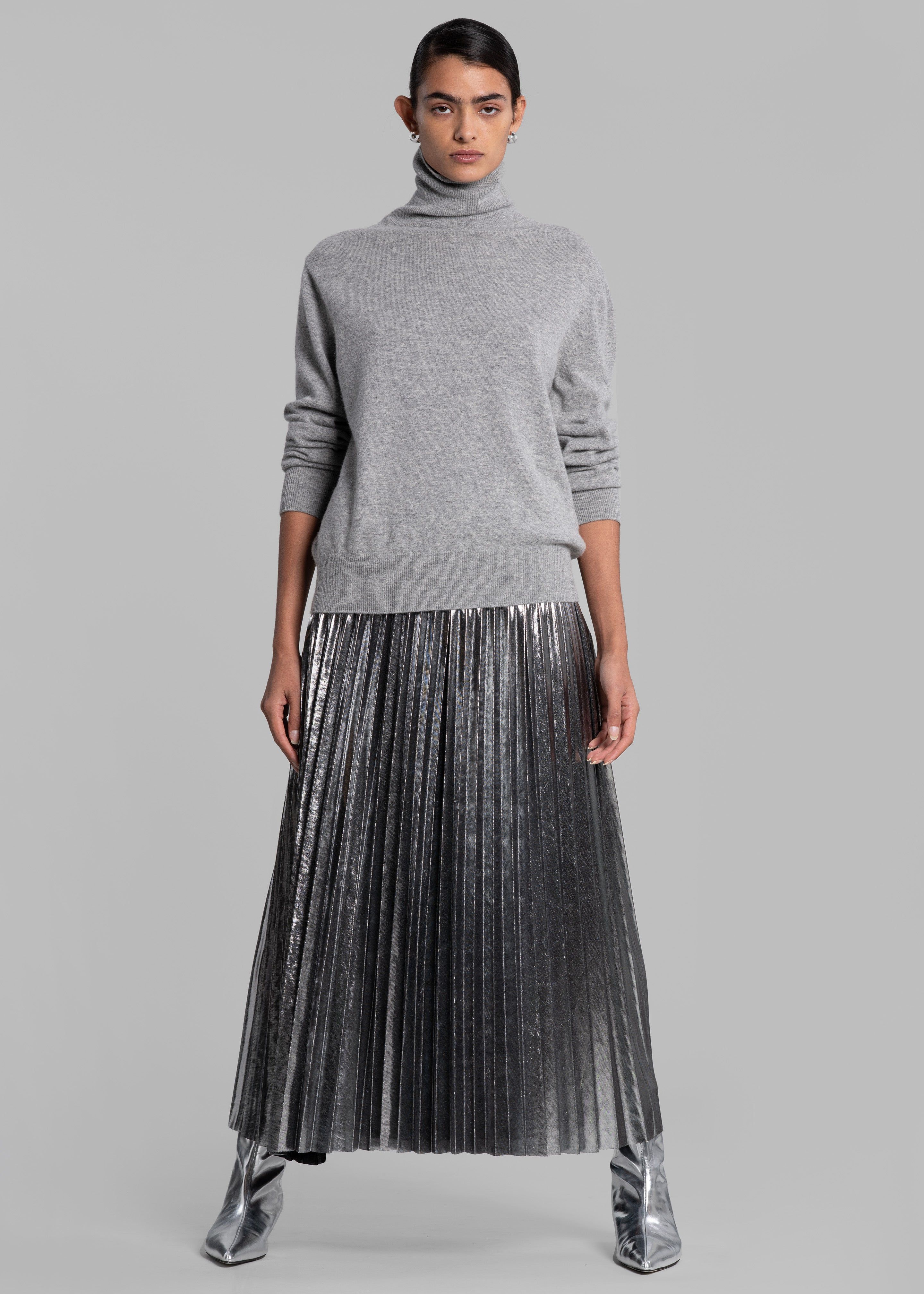 Rita Glitter Midi Skirt - Silver sold by Frankie Shop product image thumbnail 4