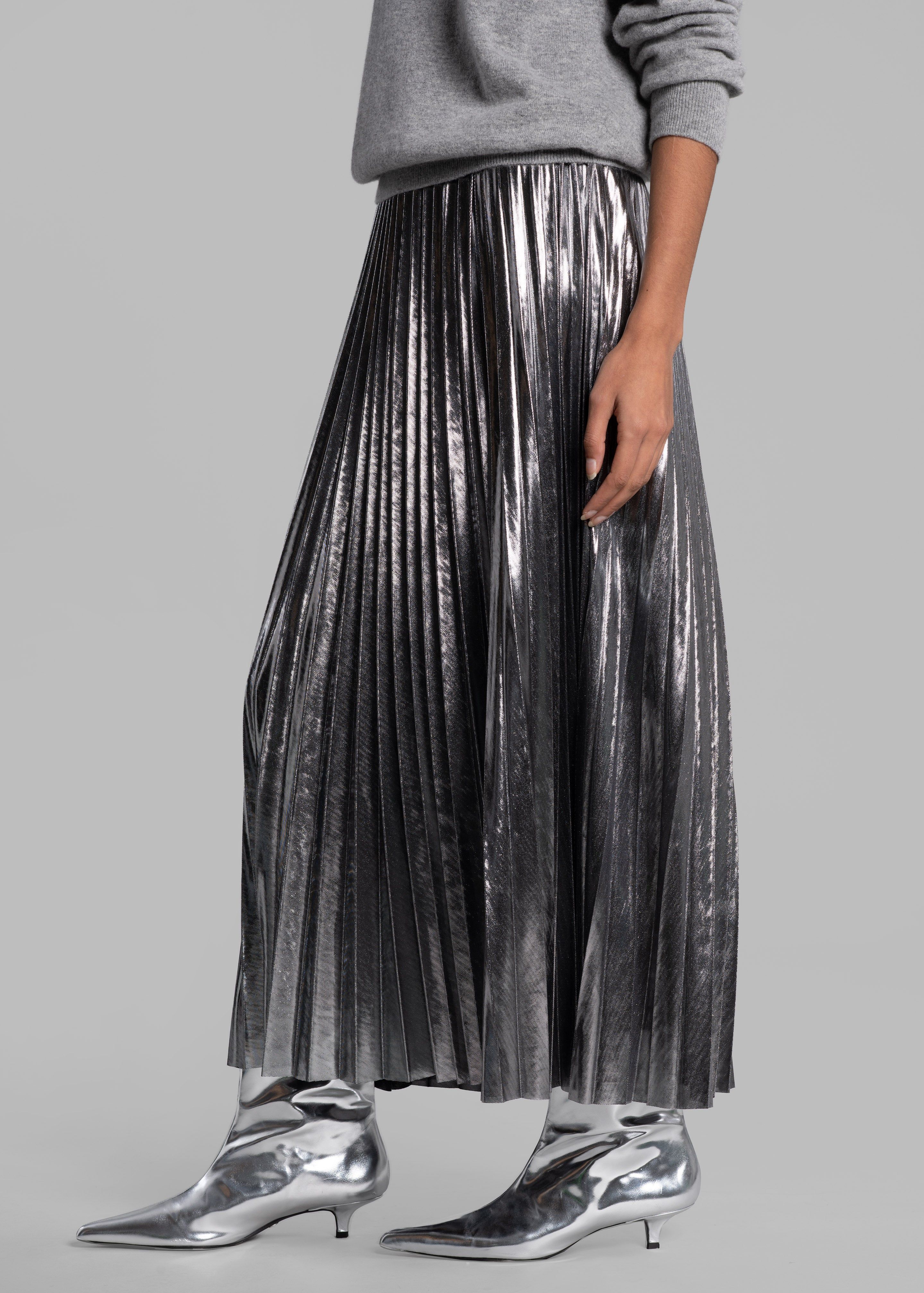 Rita Glitter Midi Skirt - Silver | Parallel