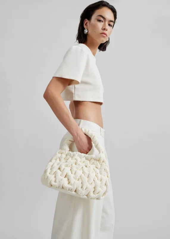 JW Anderson Cable Knit Bag - Off White made by Frankie Shop