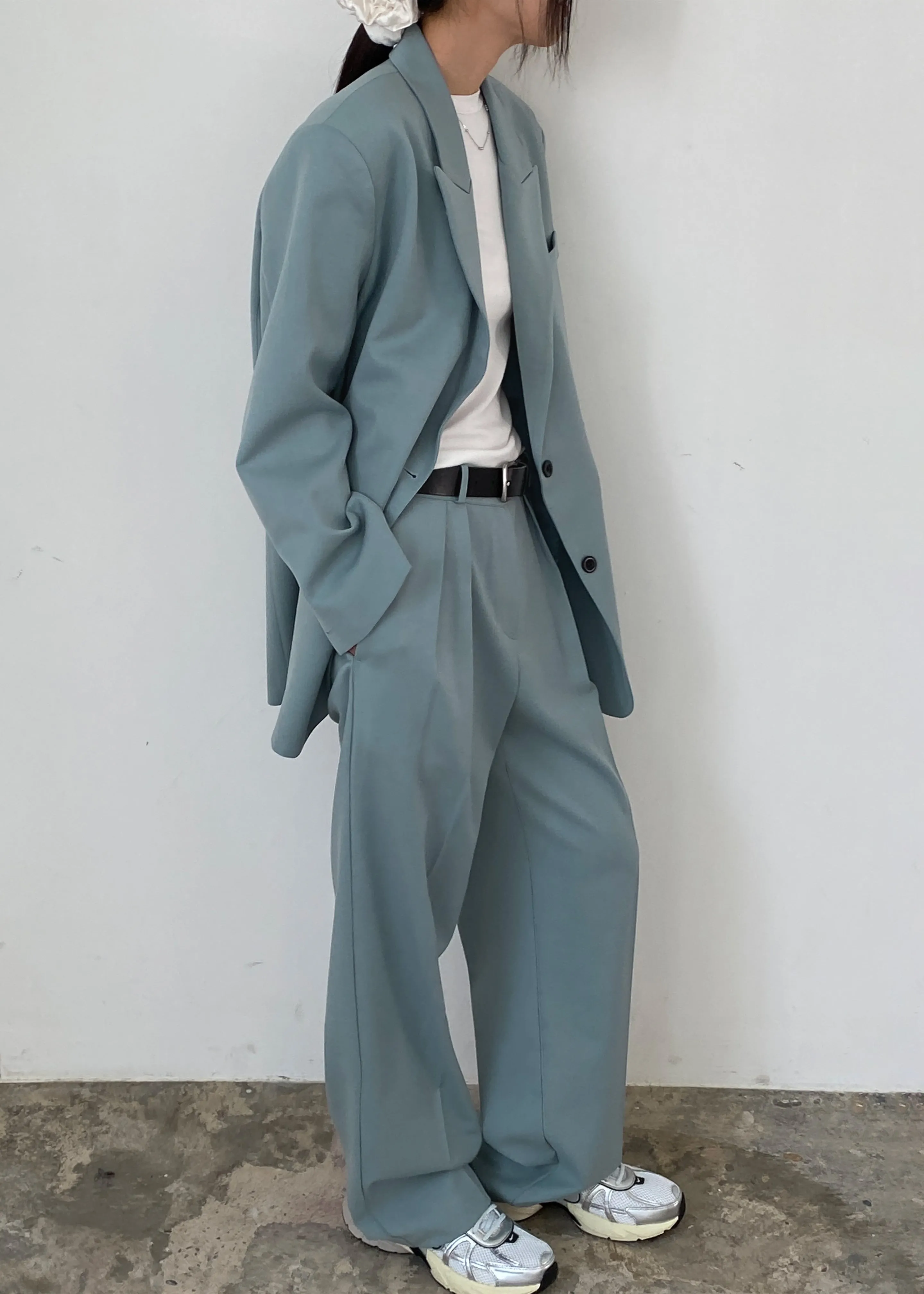 Spencer Pleated Pants - Dusty Blue sold by Frankie Shop product image thumbnail 5