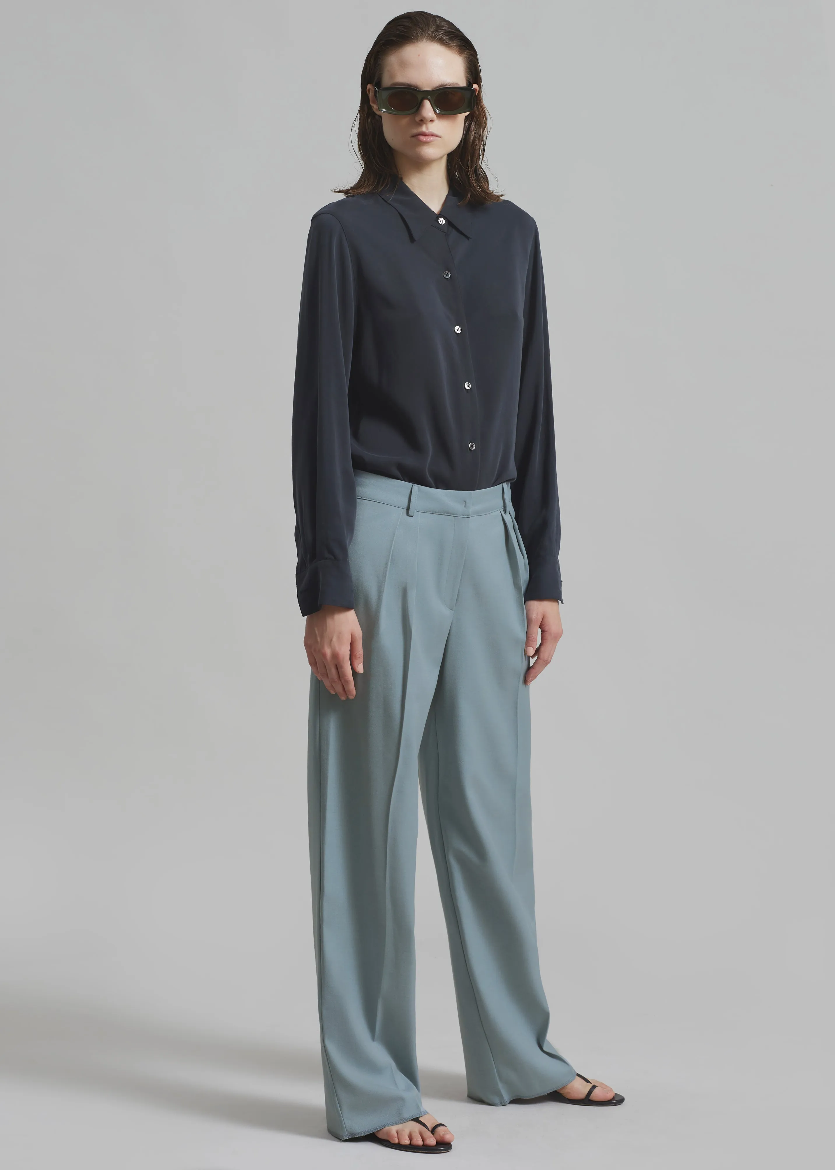 Spencer Pleated Pants - Dusty Blue sold by Frankie Shop product image thumbnail 4