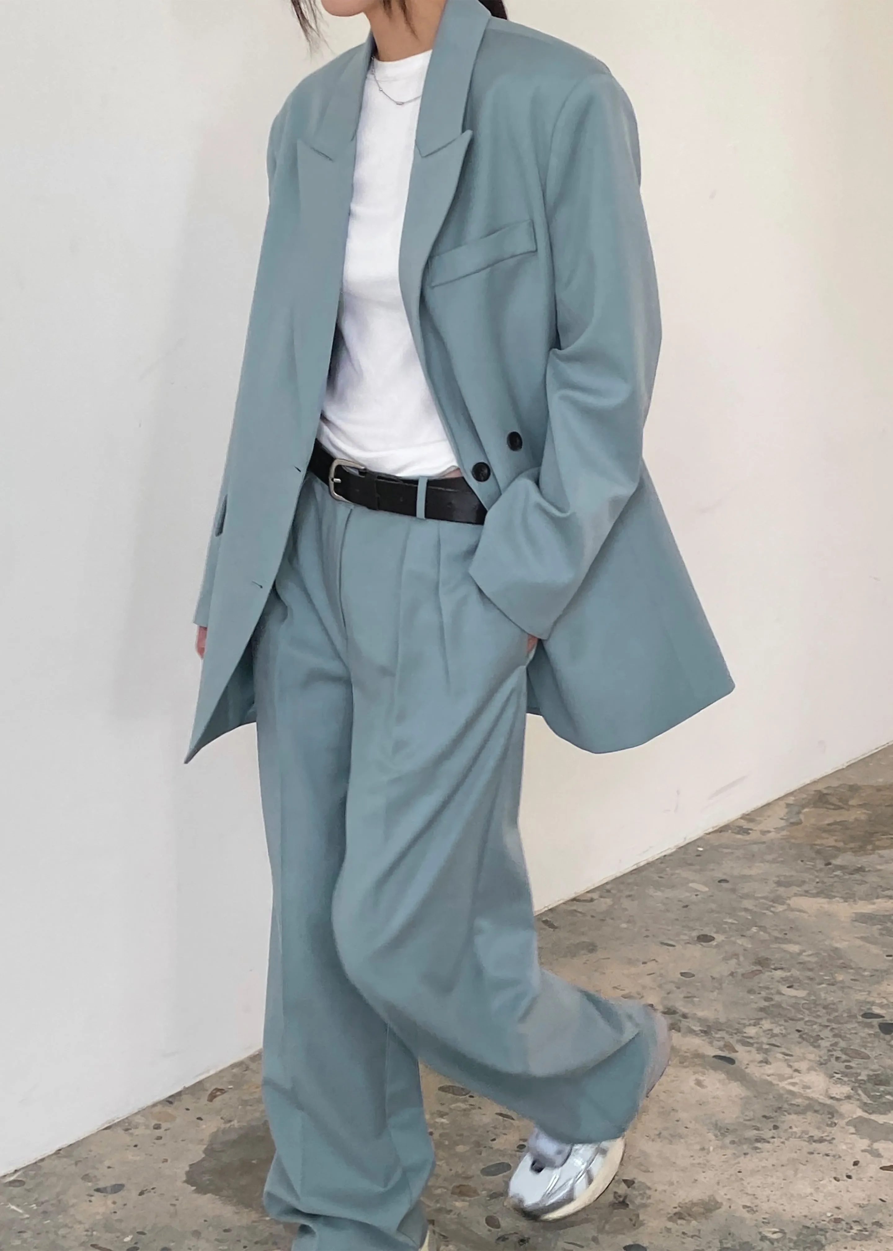 Spencer Pleated Pants - Dusty Blue sold by Frankie Shop product image thumbnail 3