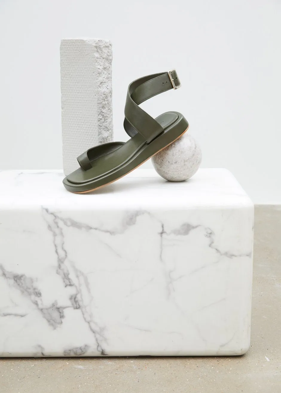 GIA x RHW Flat Wrap Toe Sandal - Moss Green sold by Frankie Shop product image thumbnail 2