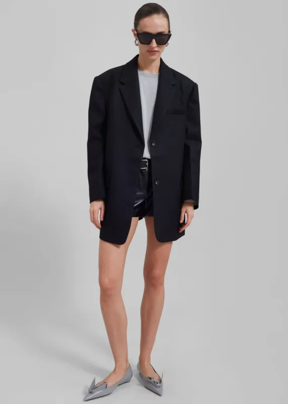 Silas Oversized Wool Blazer - Black sold by Frankie Shop