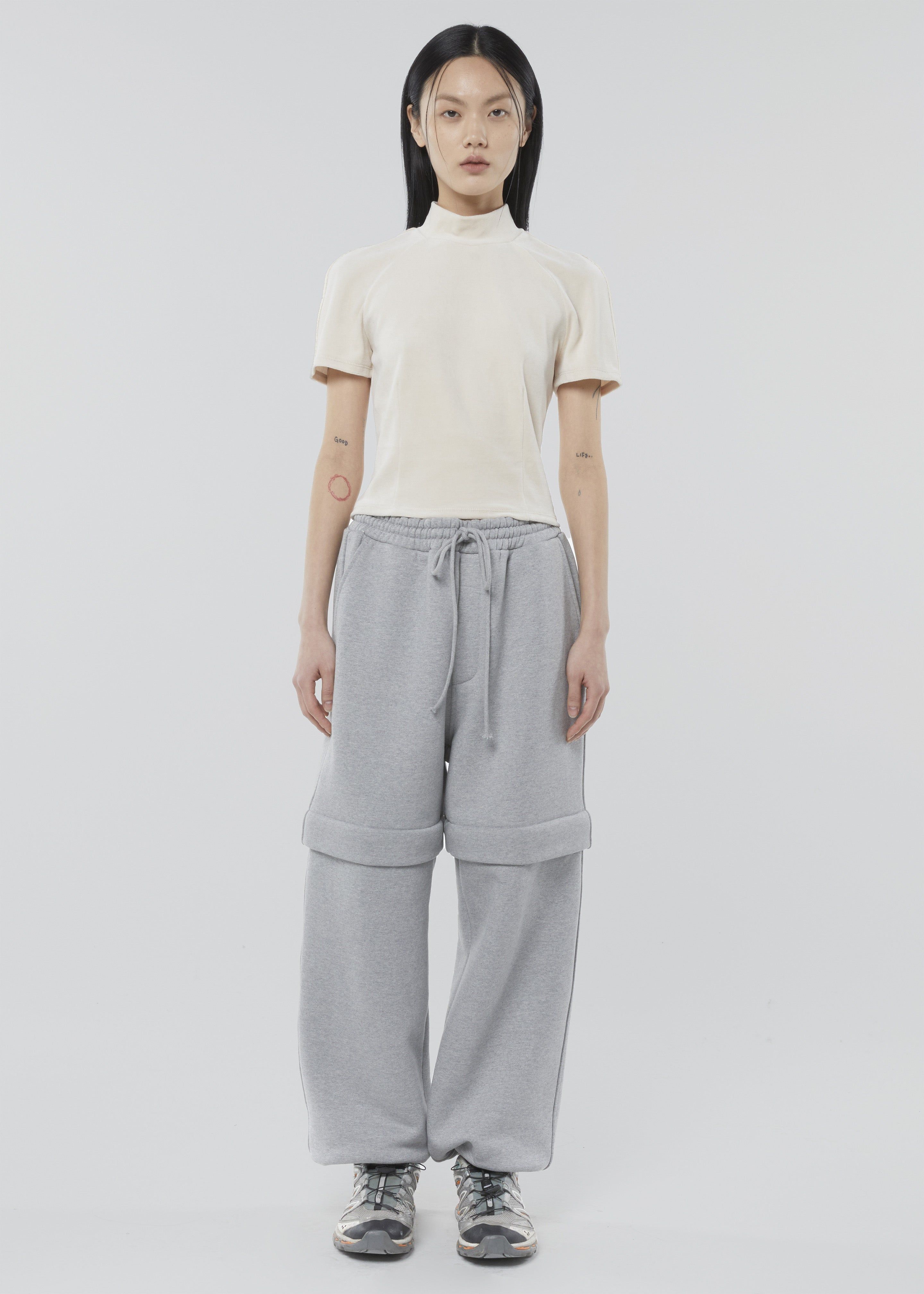 Amomento Detachable Sweatpants - Grey sold by Frankie Shop