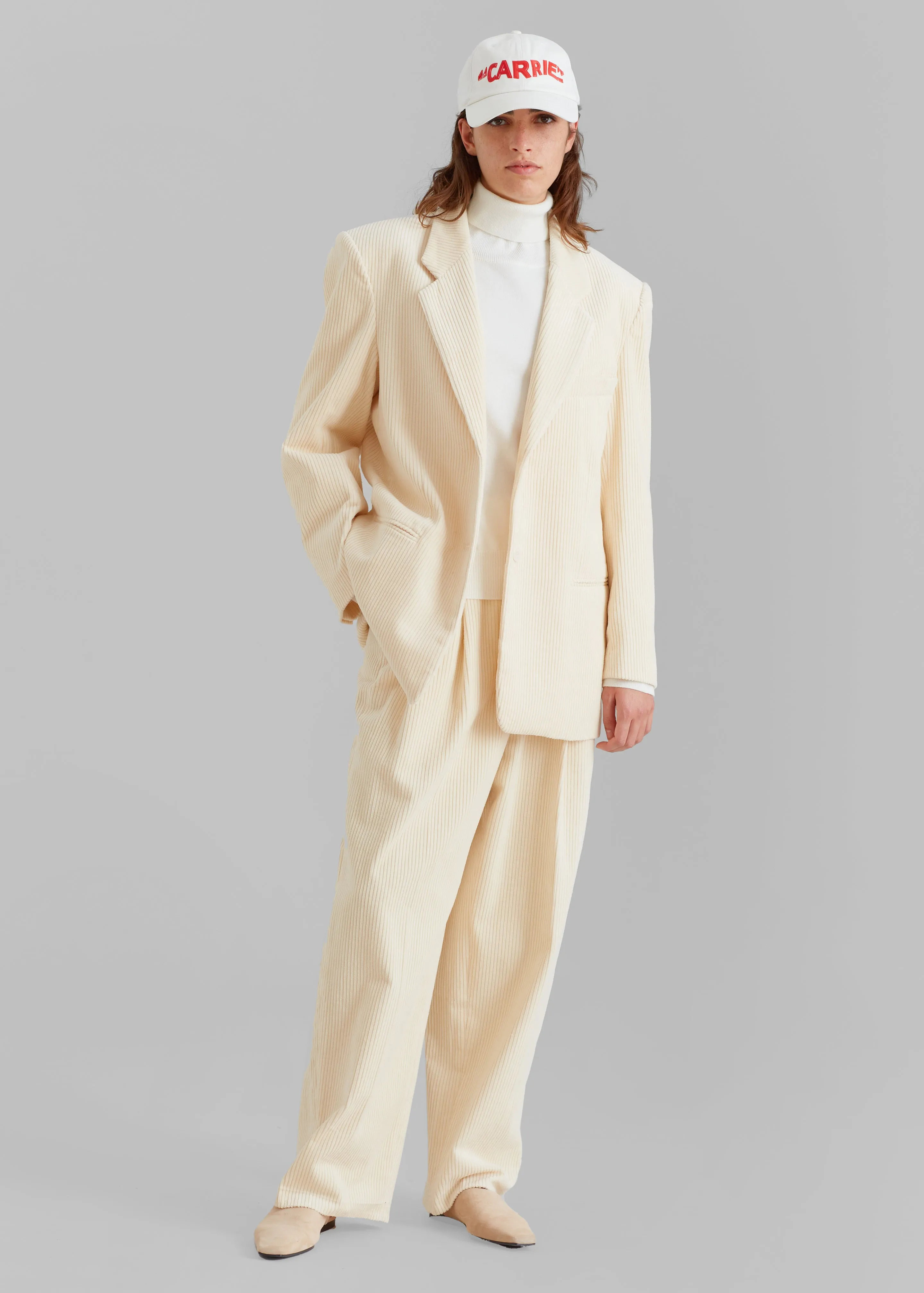 Siham Corduroy Blazer - Cream sold by Frankie Shop product image thumbnail 5