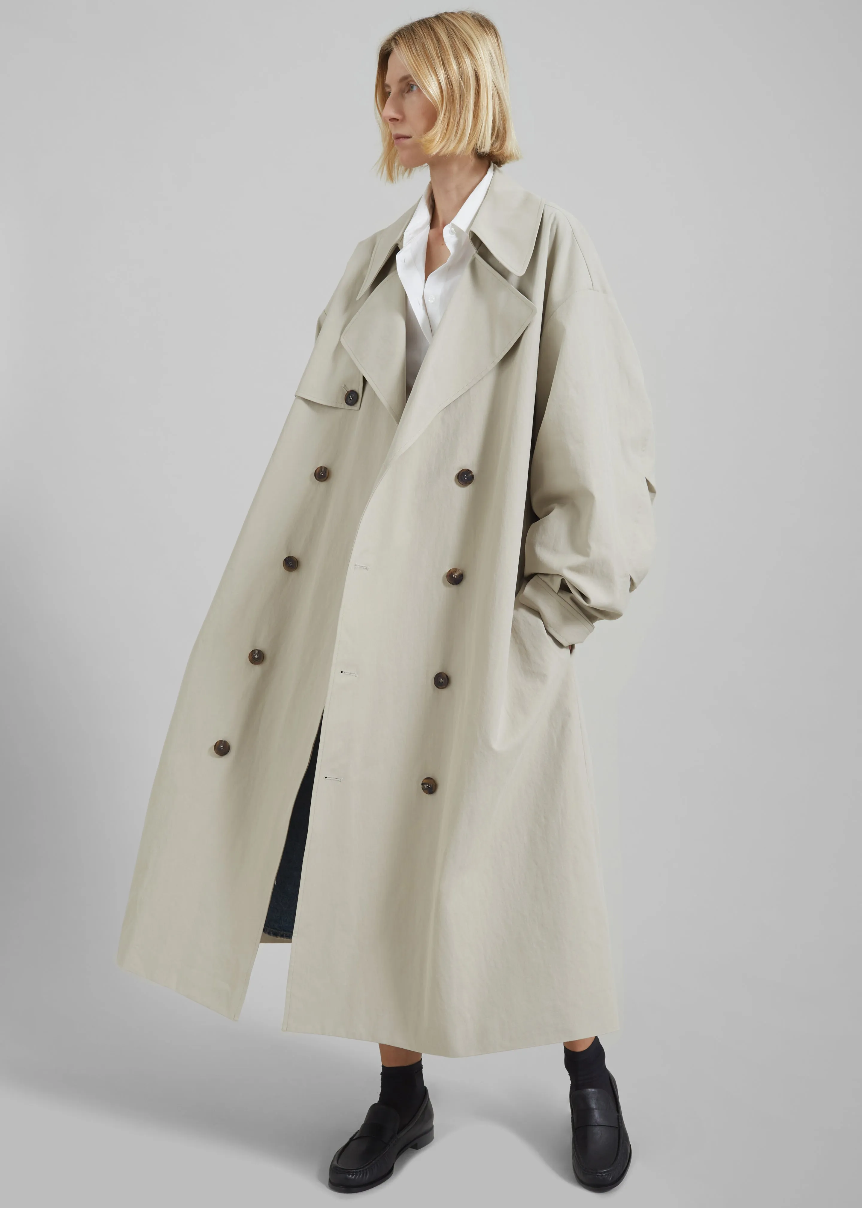 Anika Double Breasted Trench Coat - Beige sold by Frankie Shop product image thumbnail 4