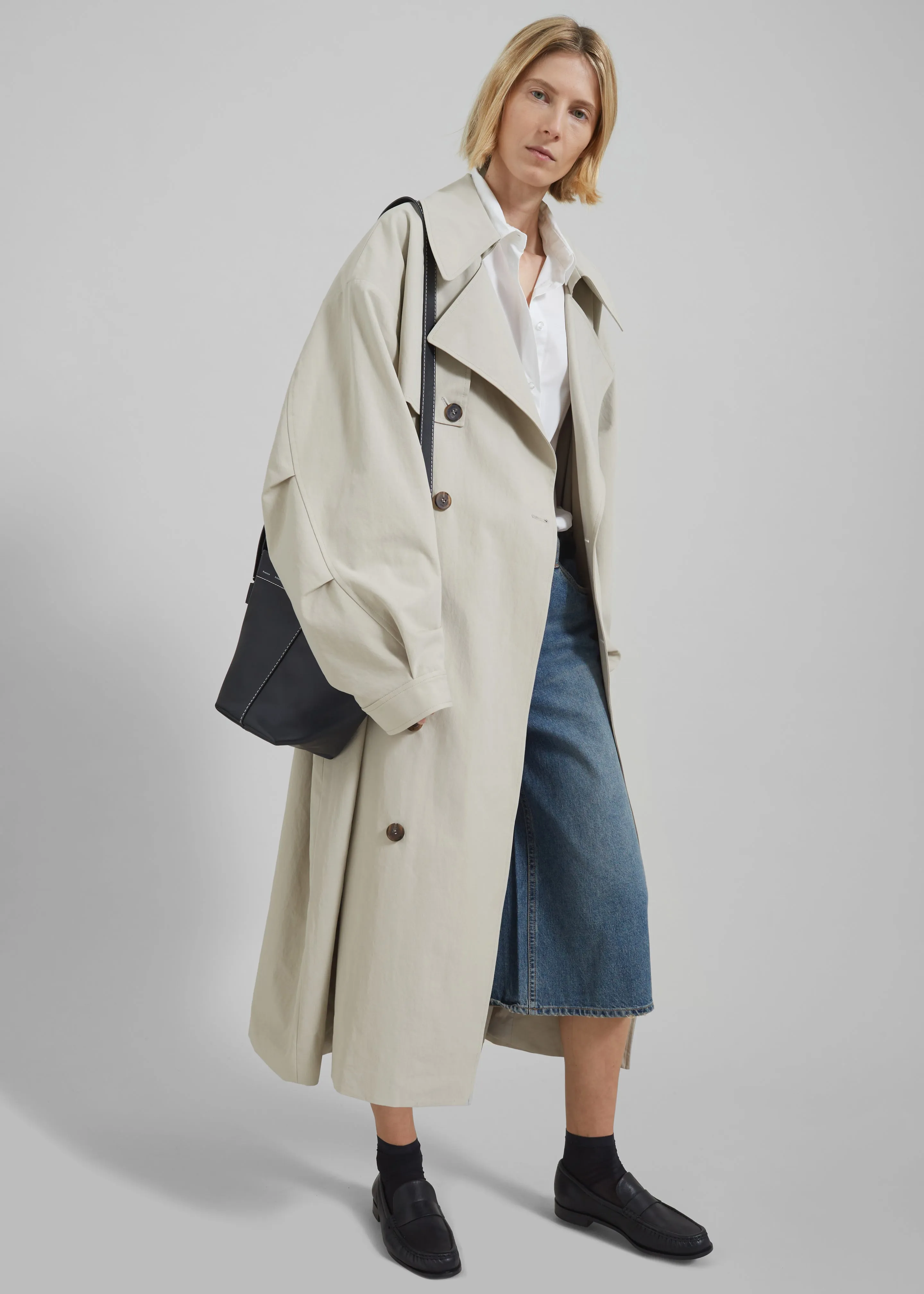 Anika Double Breasted Trench Coat - Beige sold by Frankie Shop