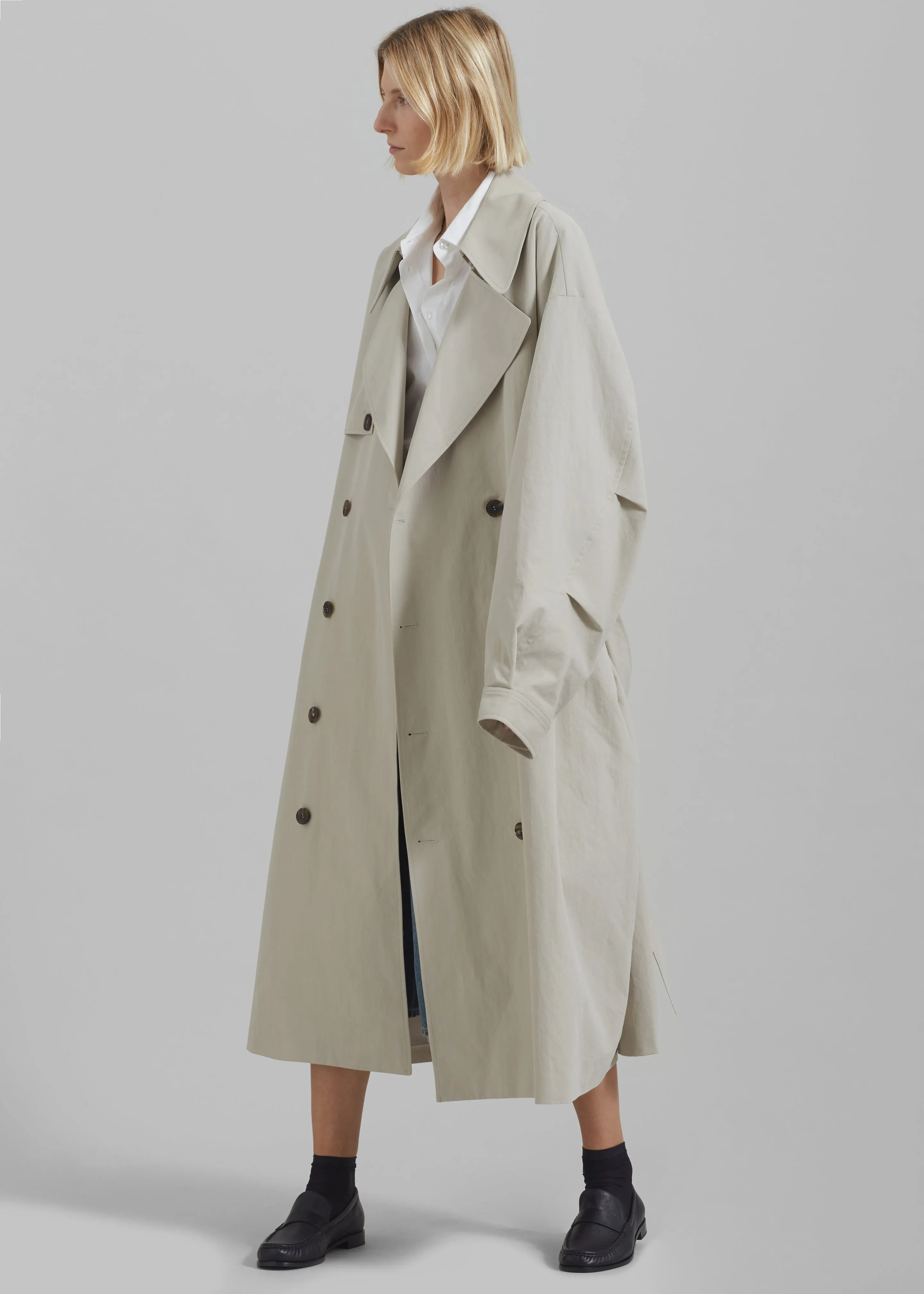 Anika Double Breasted Trench Coat - Beige sold by Frankie Shop product image thumbnail 2