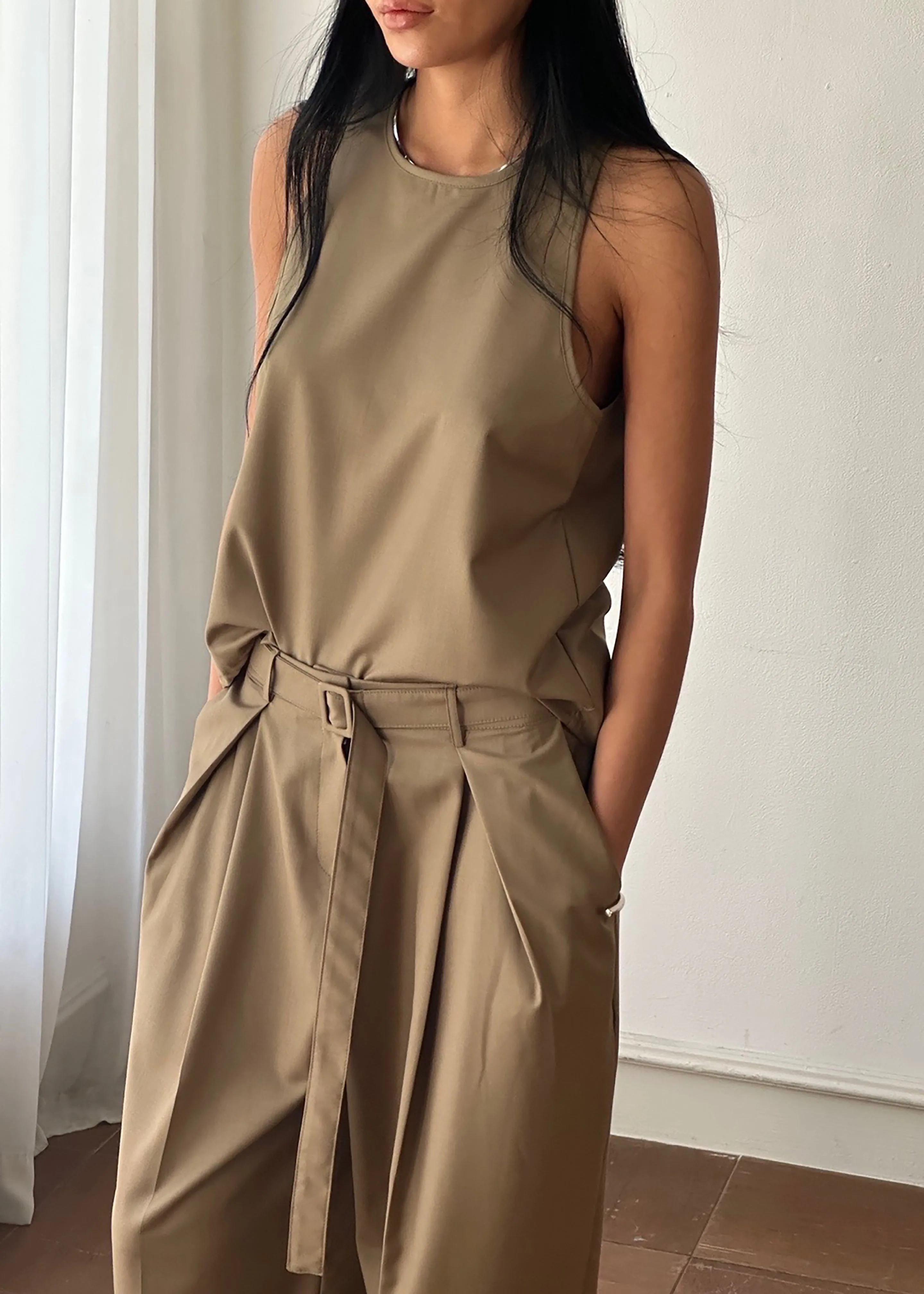 Clay Belted Pants - Desert Taupe sold by Frankie Shop product image thumbnail 3