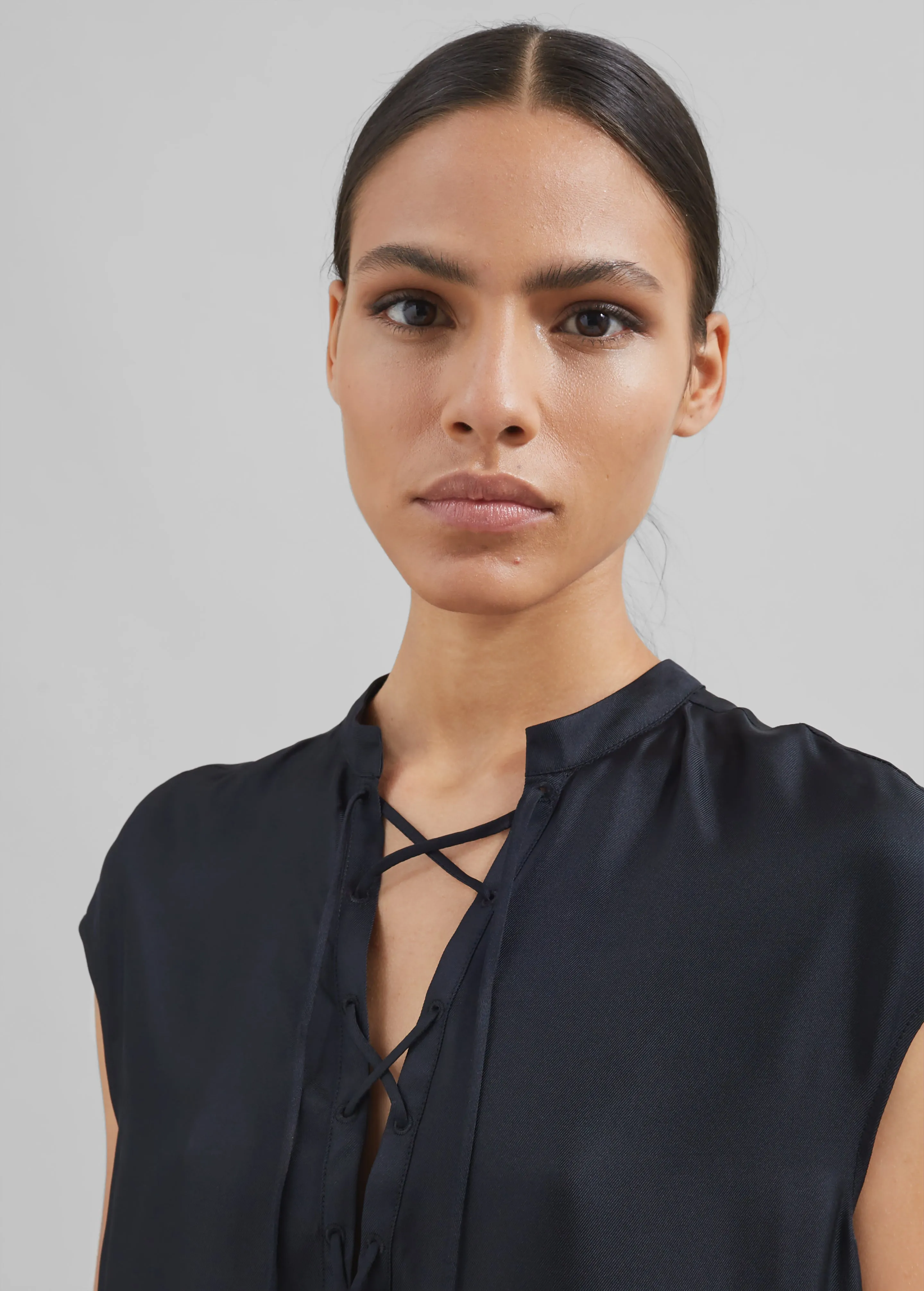 Loulou Studio Demeter Long Sleeveless Dress - Black sold by Frankie Shop product image thumbnail 5