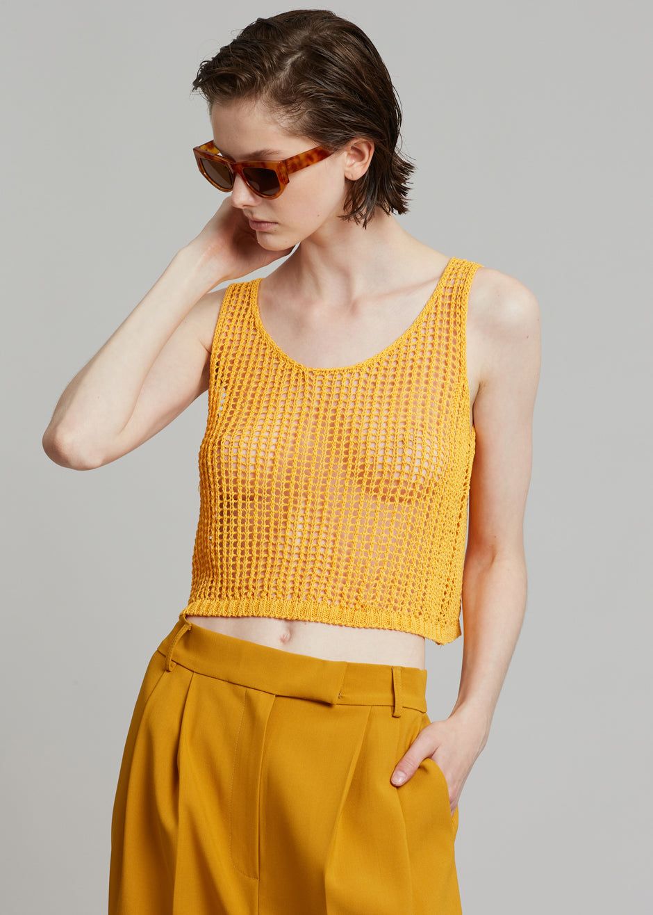 Camila Net Top - Orange sold by Frankie Shop