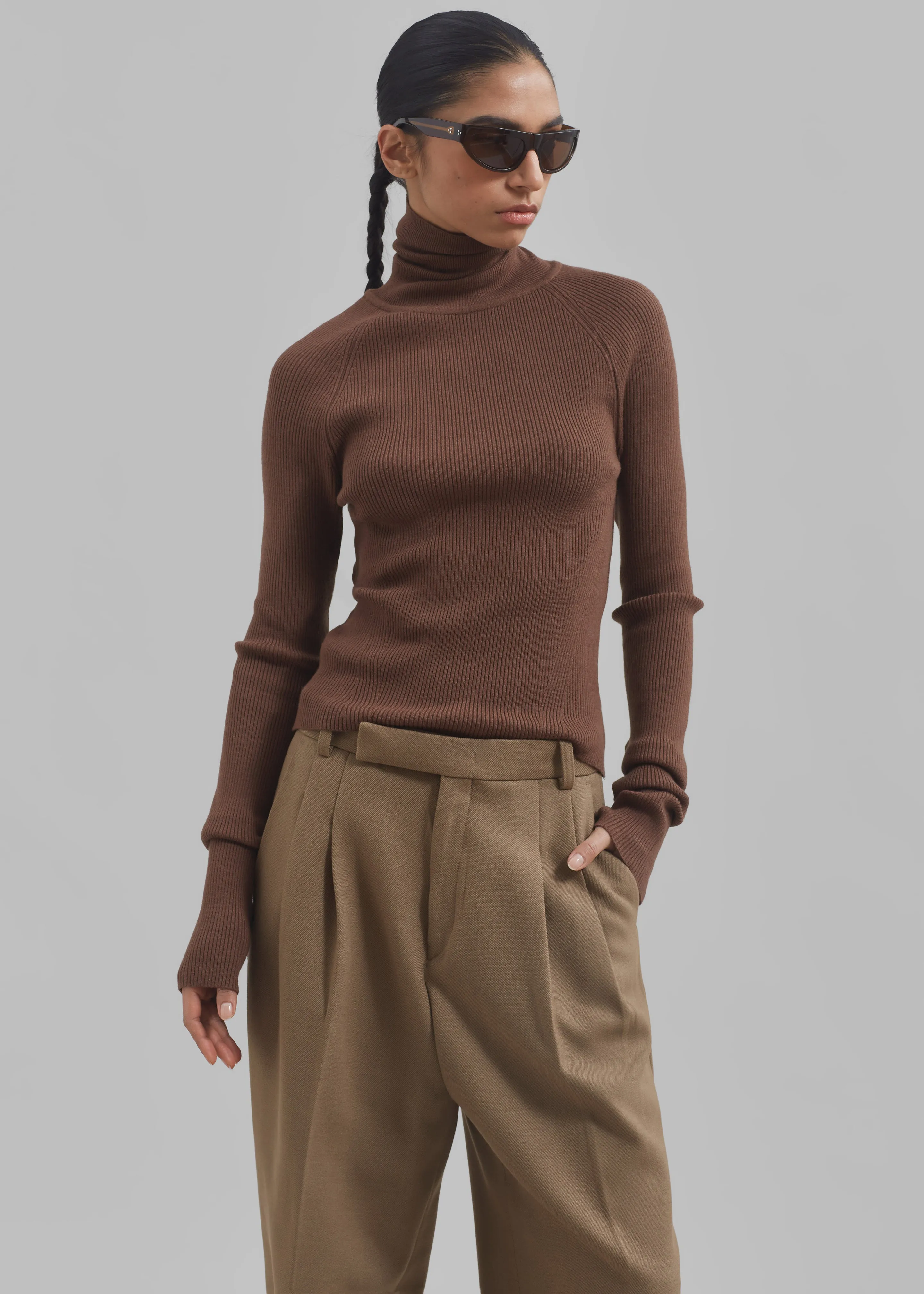 Aubree Turtleneck - Brown sold by Frankie Shop product image thumbnail 4