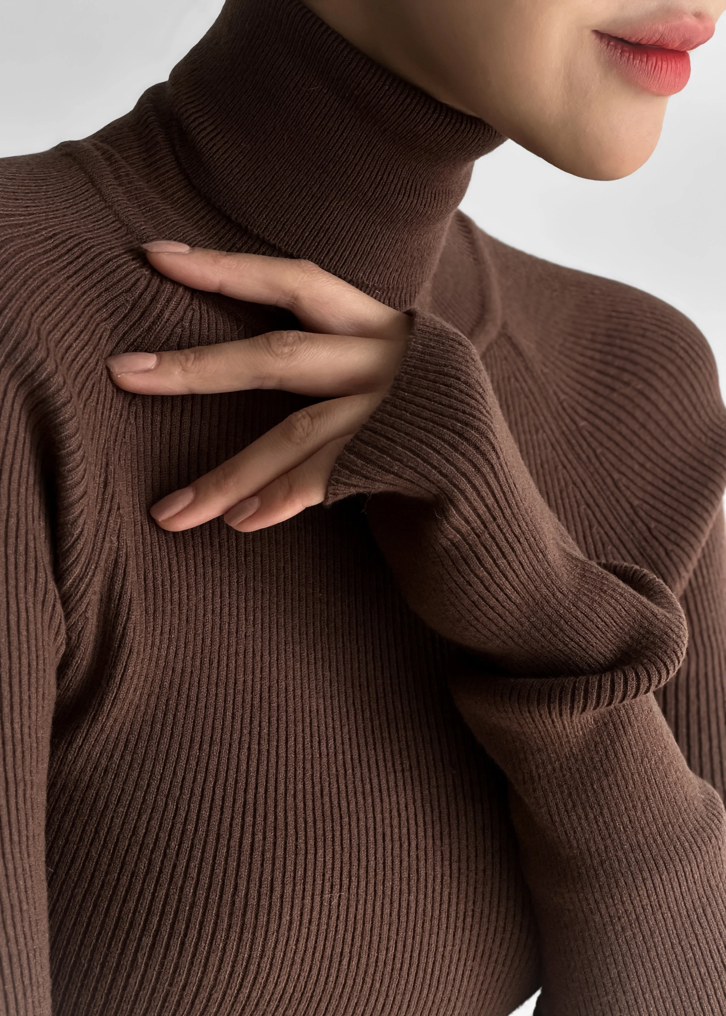 Aubree Turtleneck - Brown sold by Frankie Shop