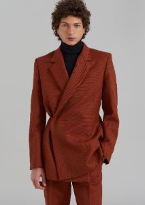 EGONLab Egonic Double Breasted Jacket - Rust Wool | Parallel