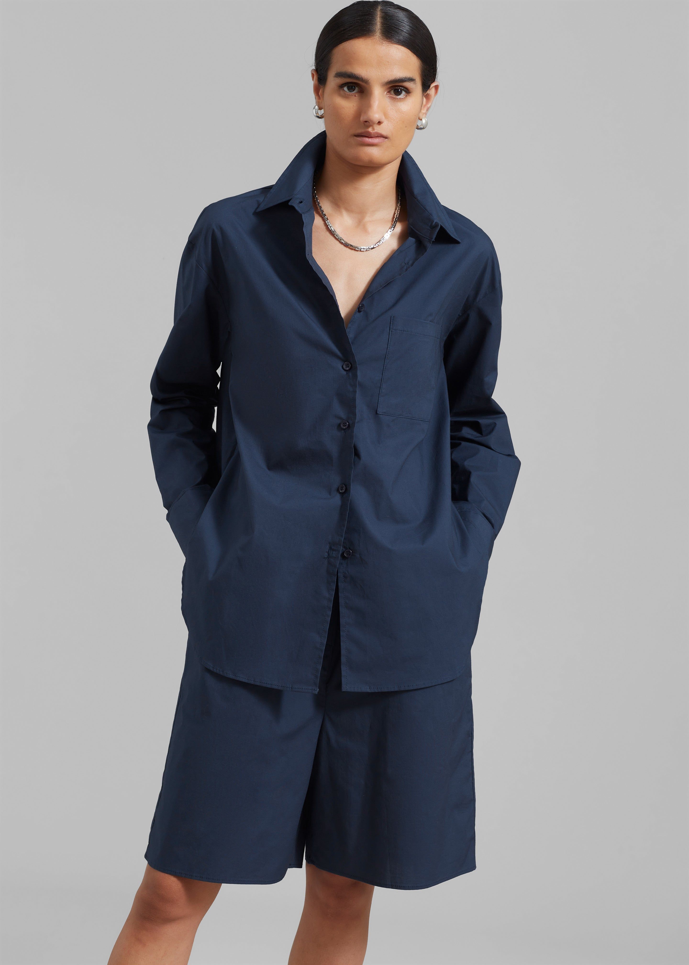 Levi Shirt - Midnight Blue sold by Frankie Shop product image thumbnail 5