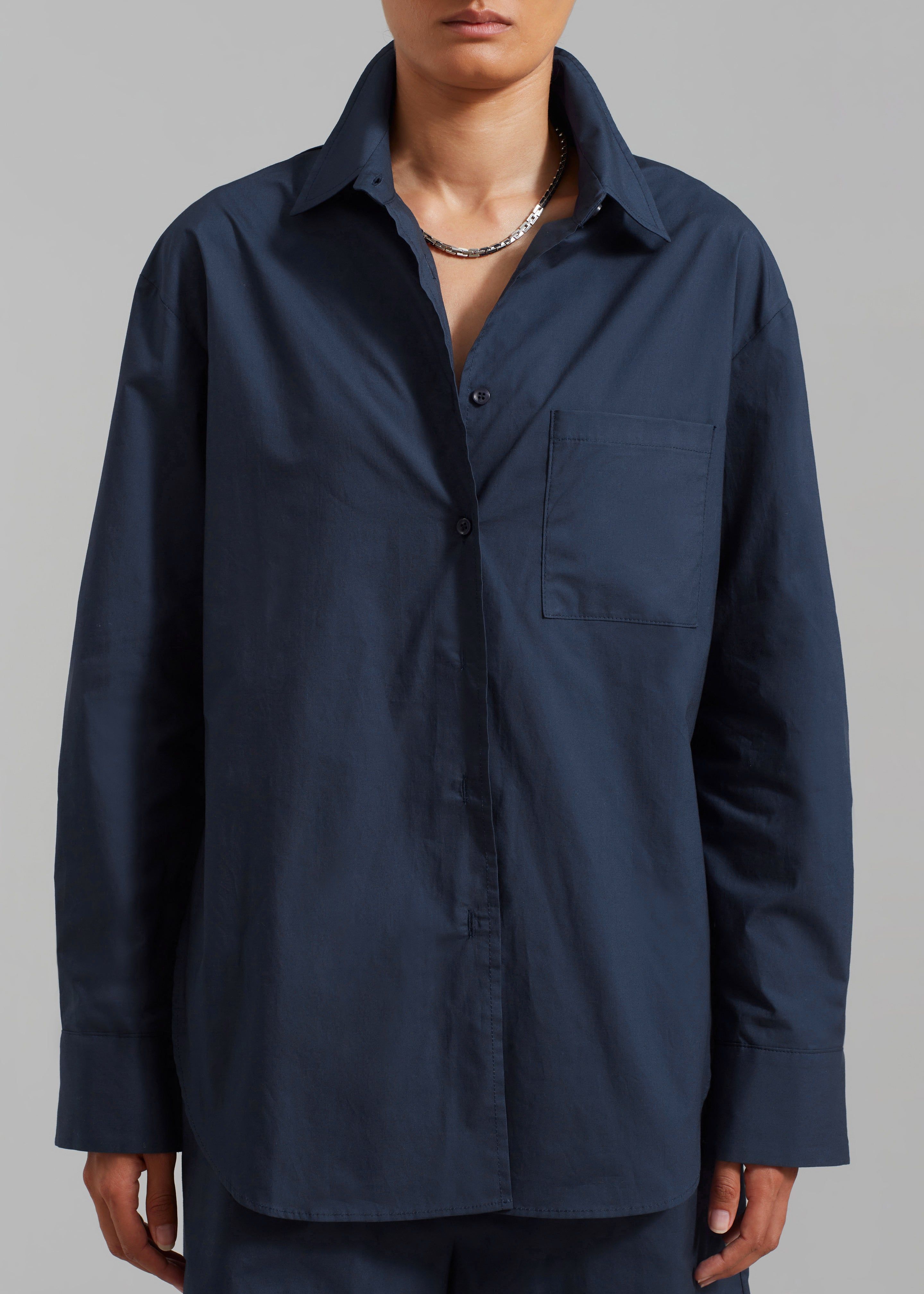 Levi Shirt - Midnight Blue sold by Frankie Shop product image thumbnail 4