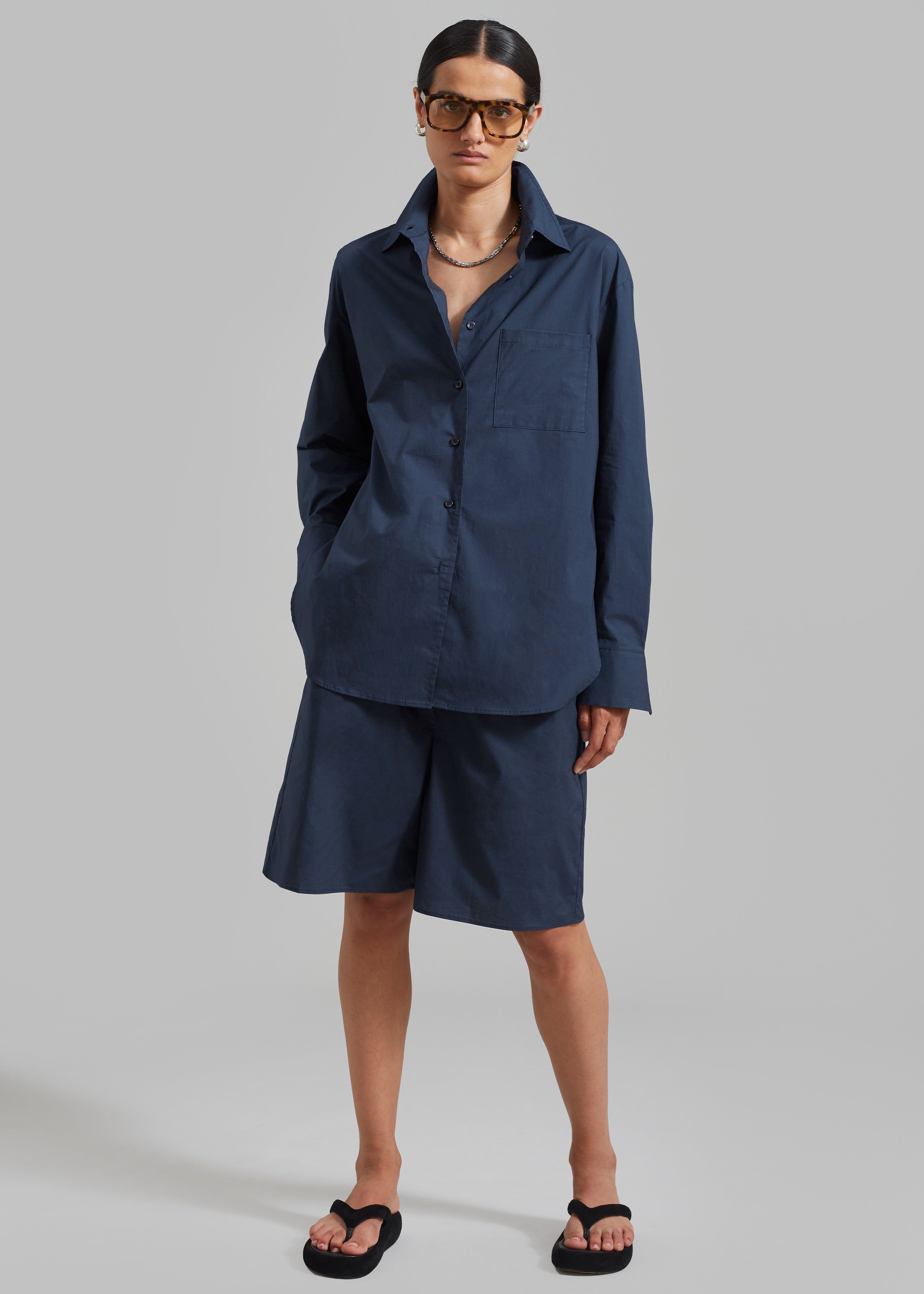 Levi Shirt - Midnight Blue sold by Frankie Shop product image thumbnail 7