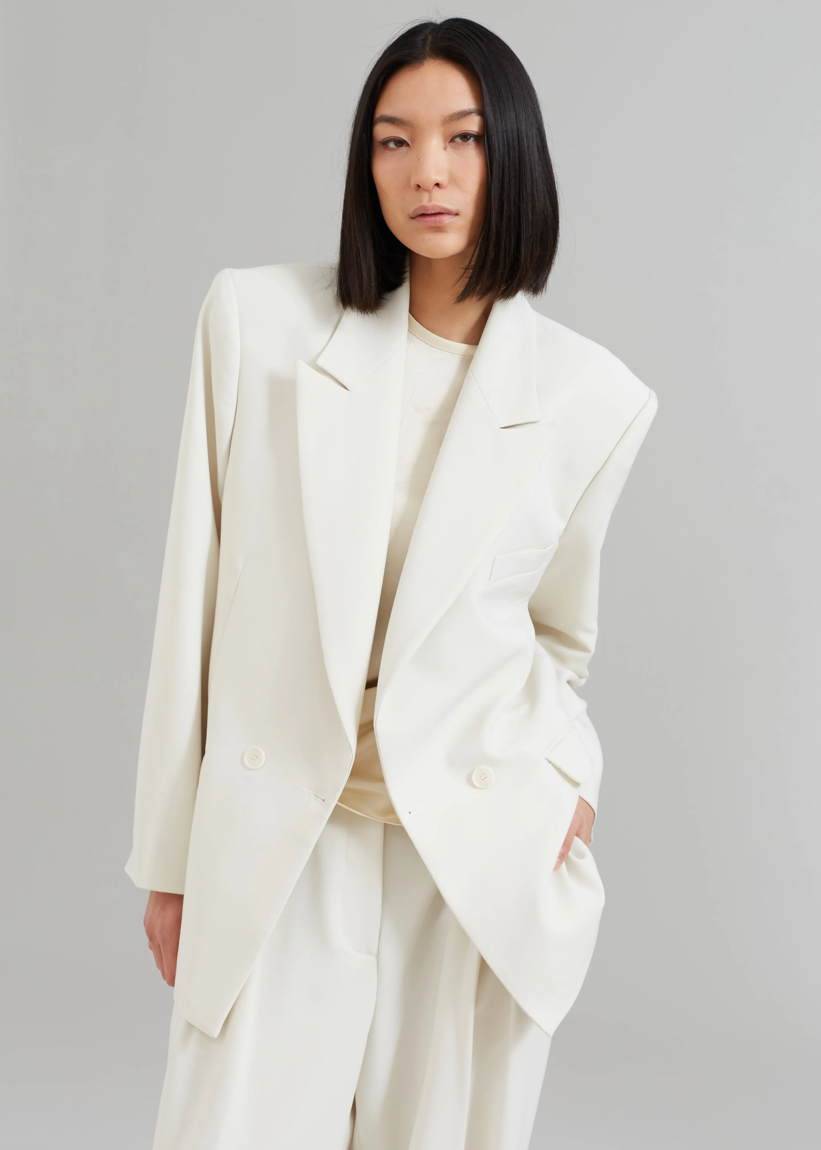 Corrin Blazer - Ivory sold by Frankie Shop