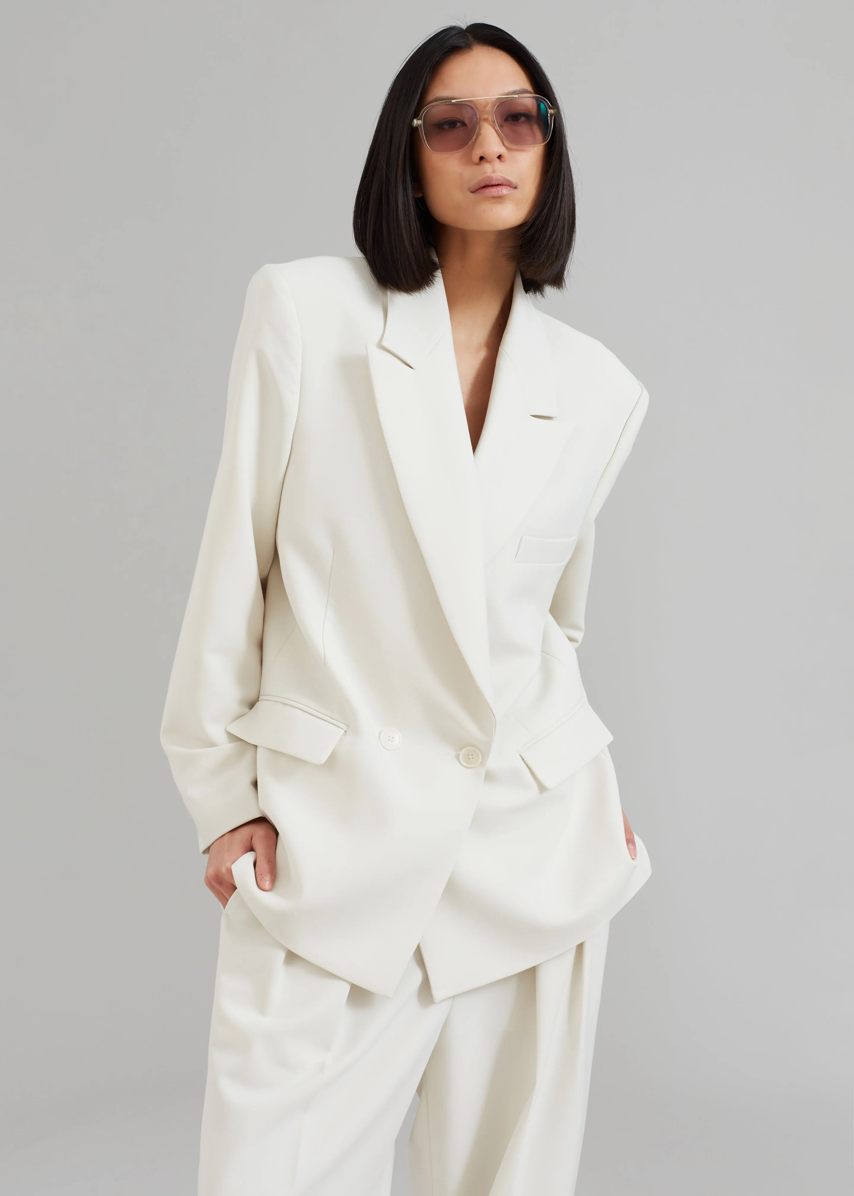 Corrin Blazer - Ivory sold by Frankie Shop product image thumbnail 4
