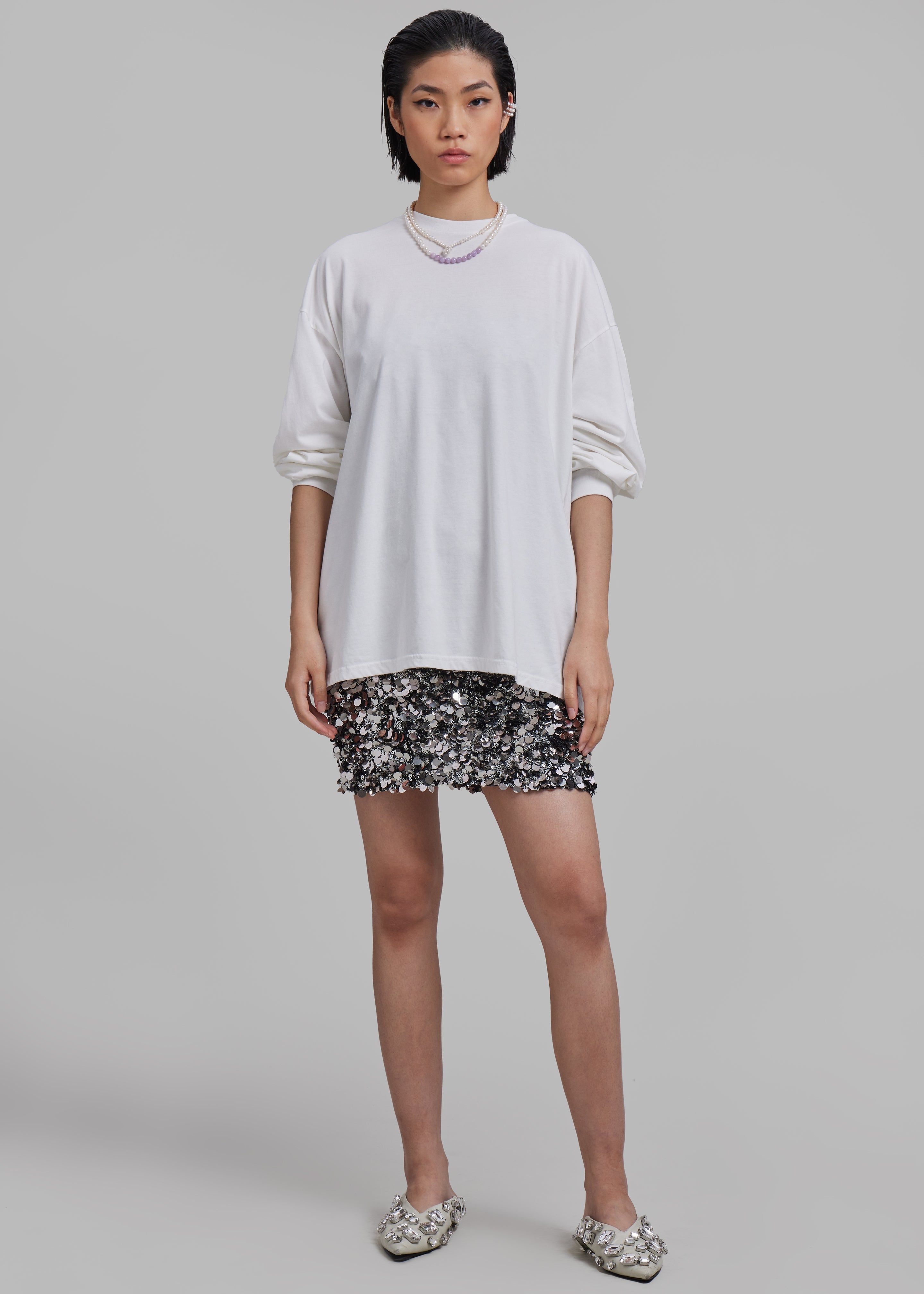 Tommy Boxy Long Sleeves Tee - White sold by Frankie Shop product image thumbnail 2