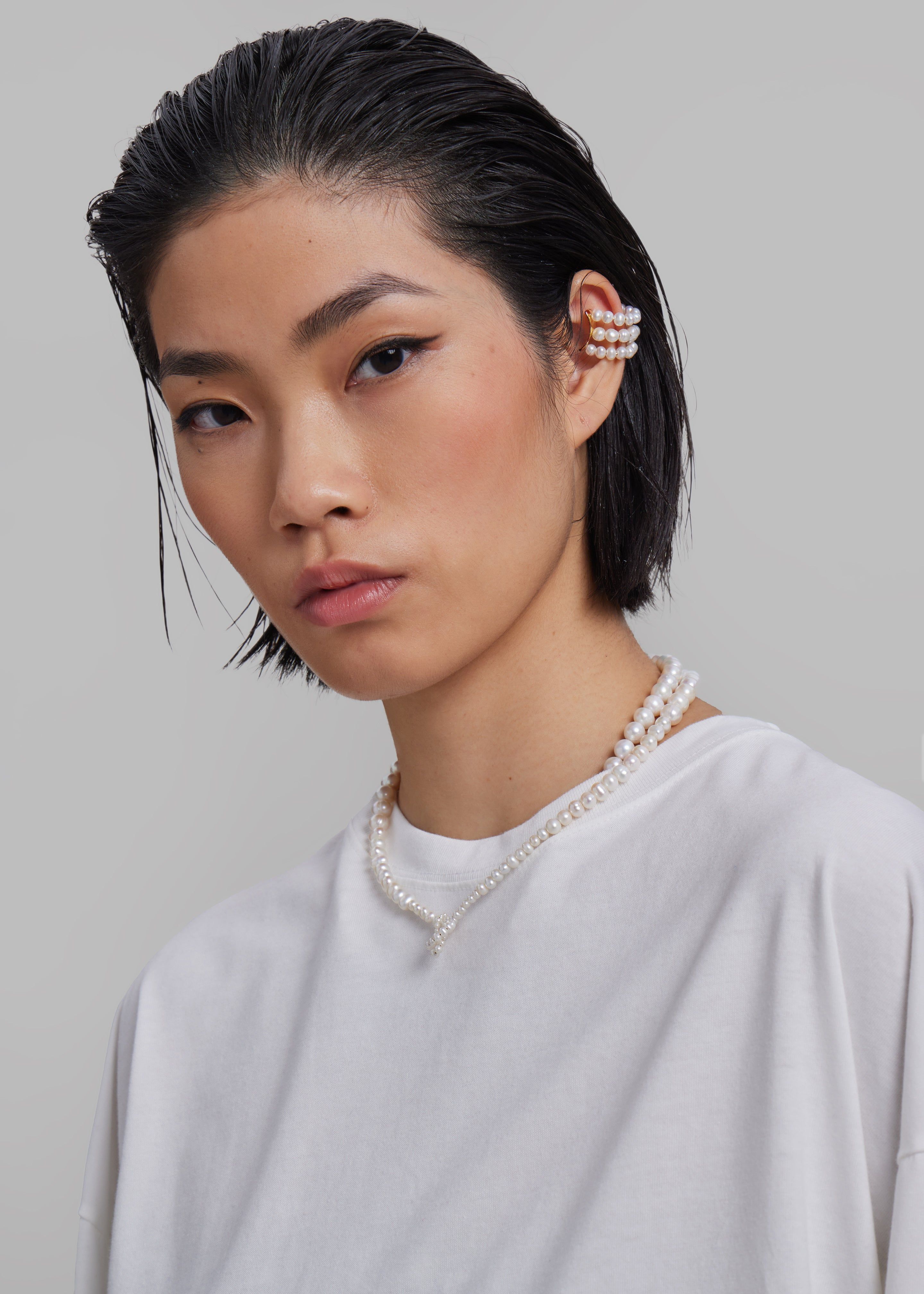 Tommy Boxy Long Sleeves Tee - White sold by Frankie Shop product image thumbnail 3