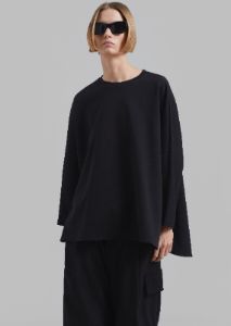 Campbell Long Sleeve Tee - Black sold by Frankie Shop