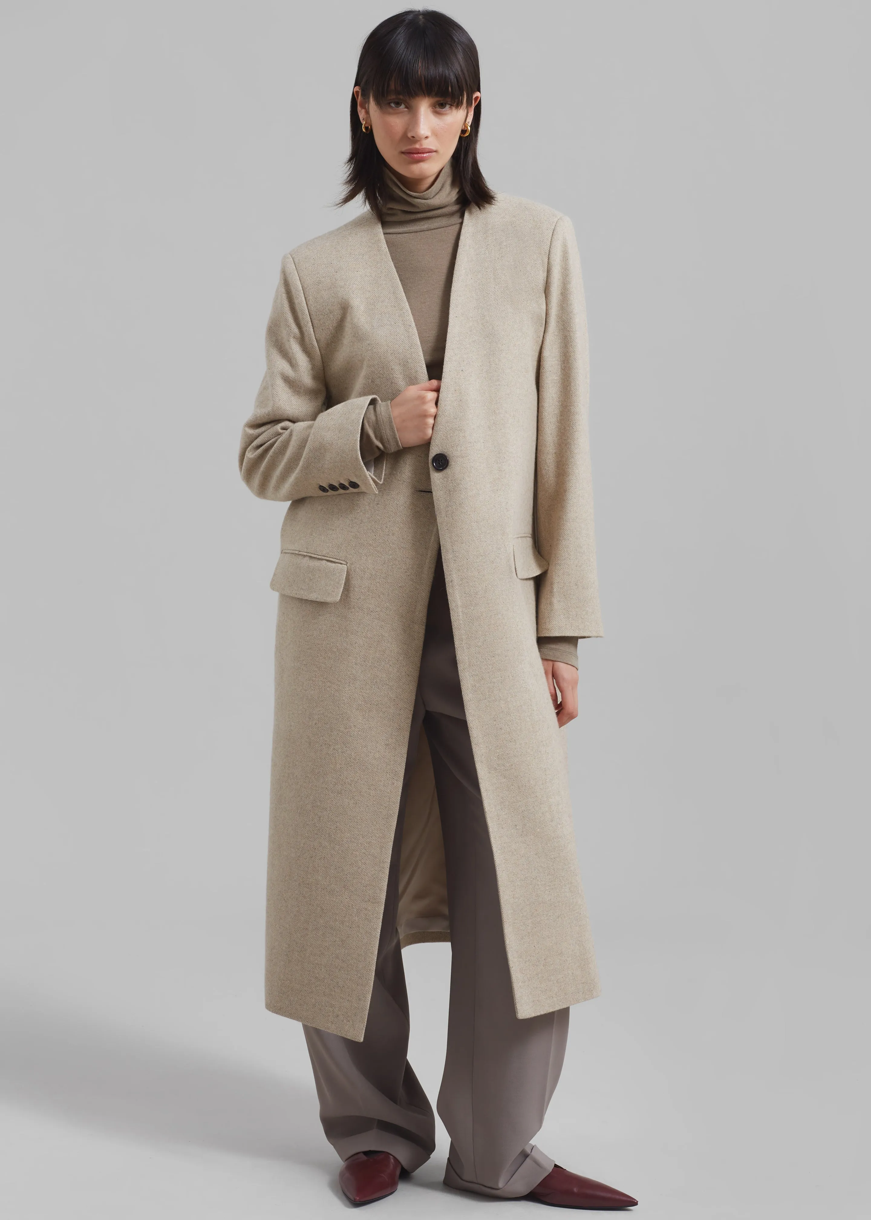 Lyla Wool Coat - Beige sold by Frankie Shop