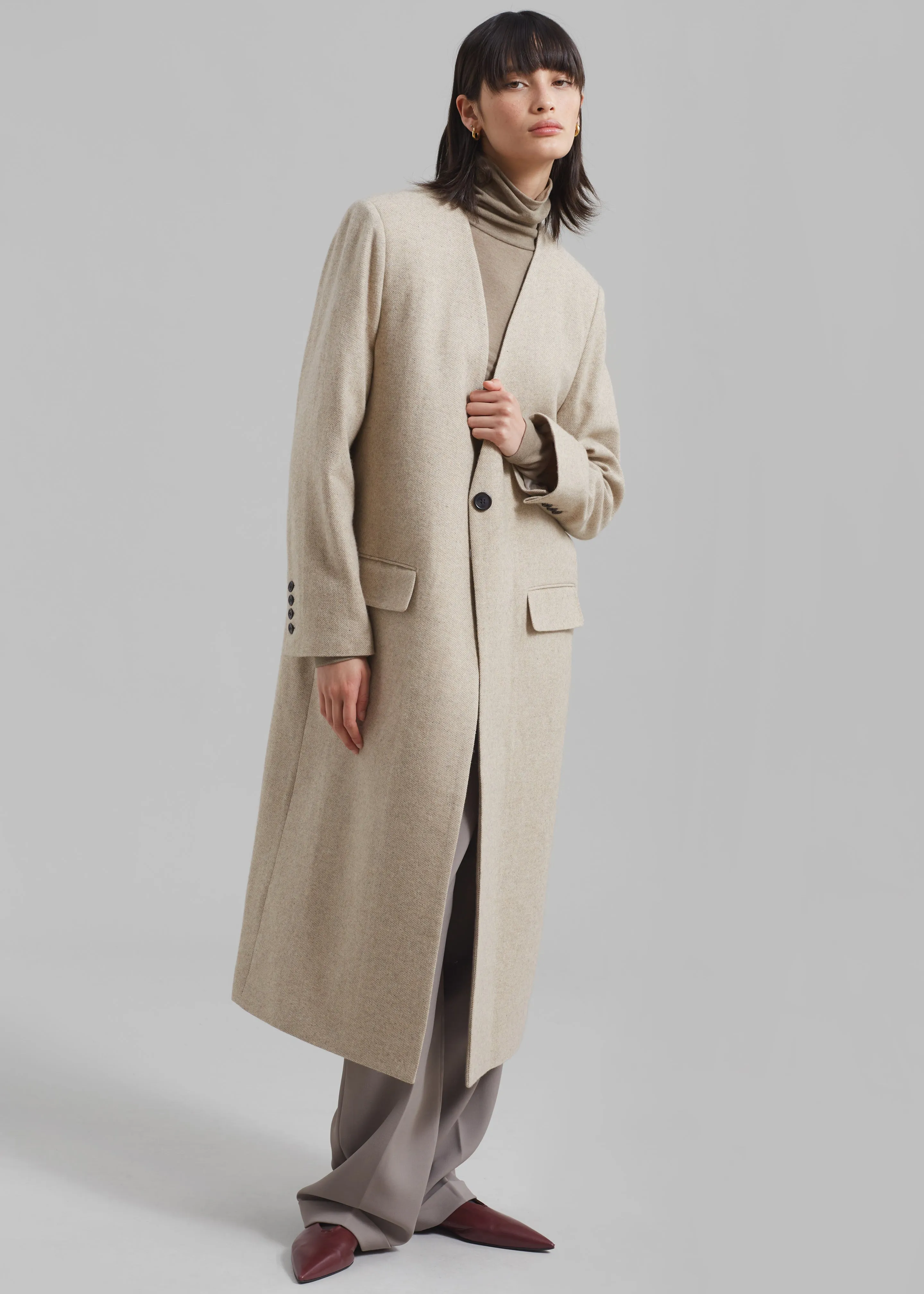 Lyla Wool Coat - Beige sold by Frankie Shop product image thumbnail 3