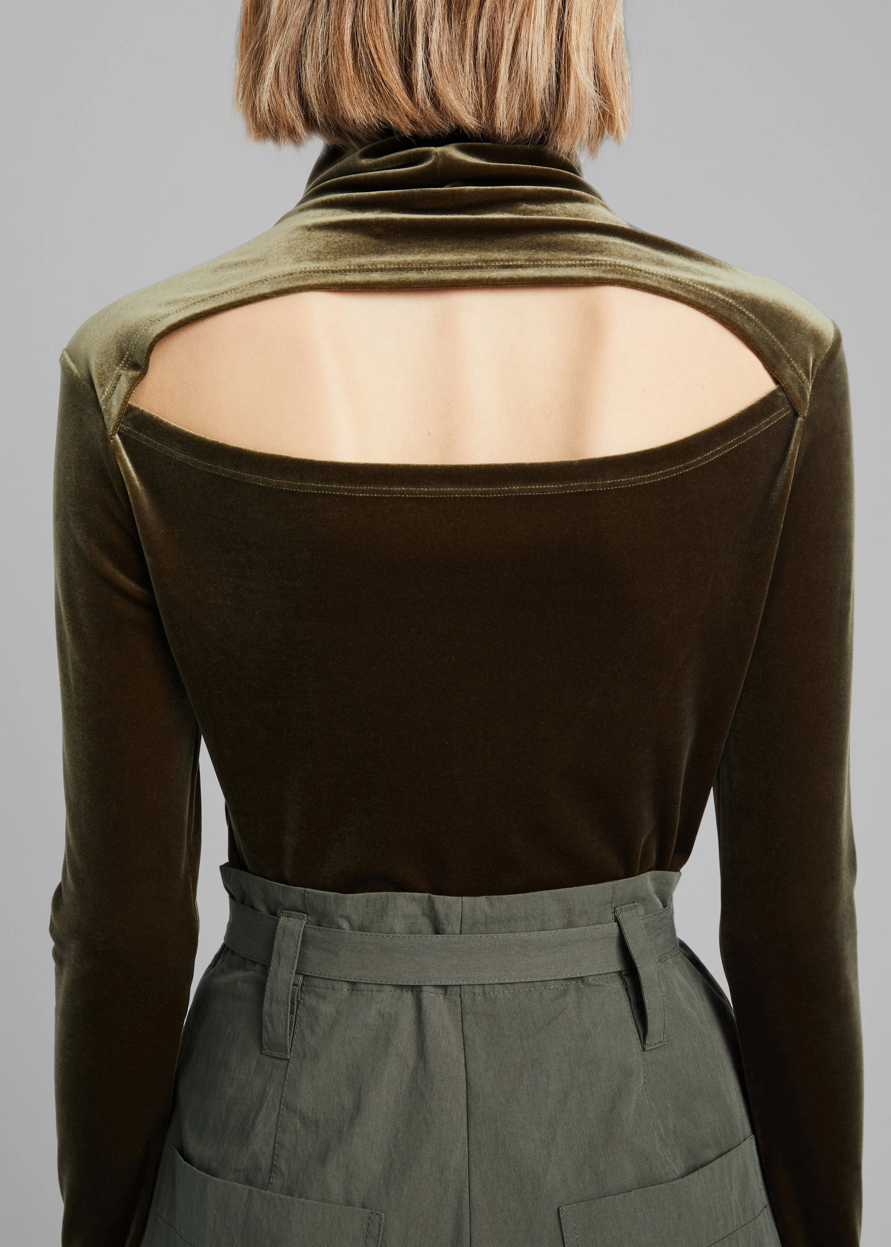 Proenza Schouler White Label Technical Suiting Wide Leg Trousers - Wood sold by Frankie Shop product image thumbnail 5