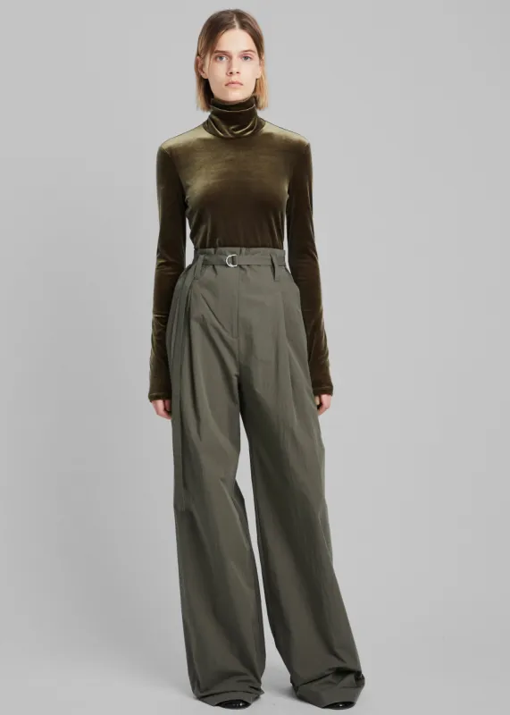 Proenza Schouler White Label Technical Suiting Wide Leg Trousers - Wood sold by Frankie Shop