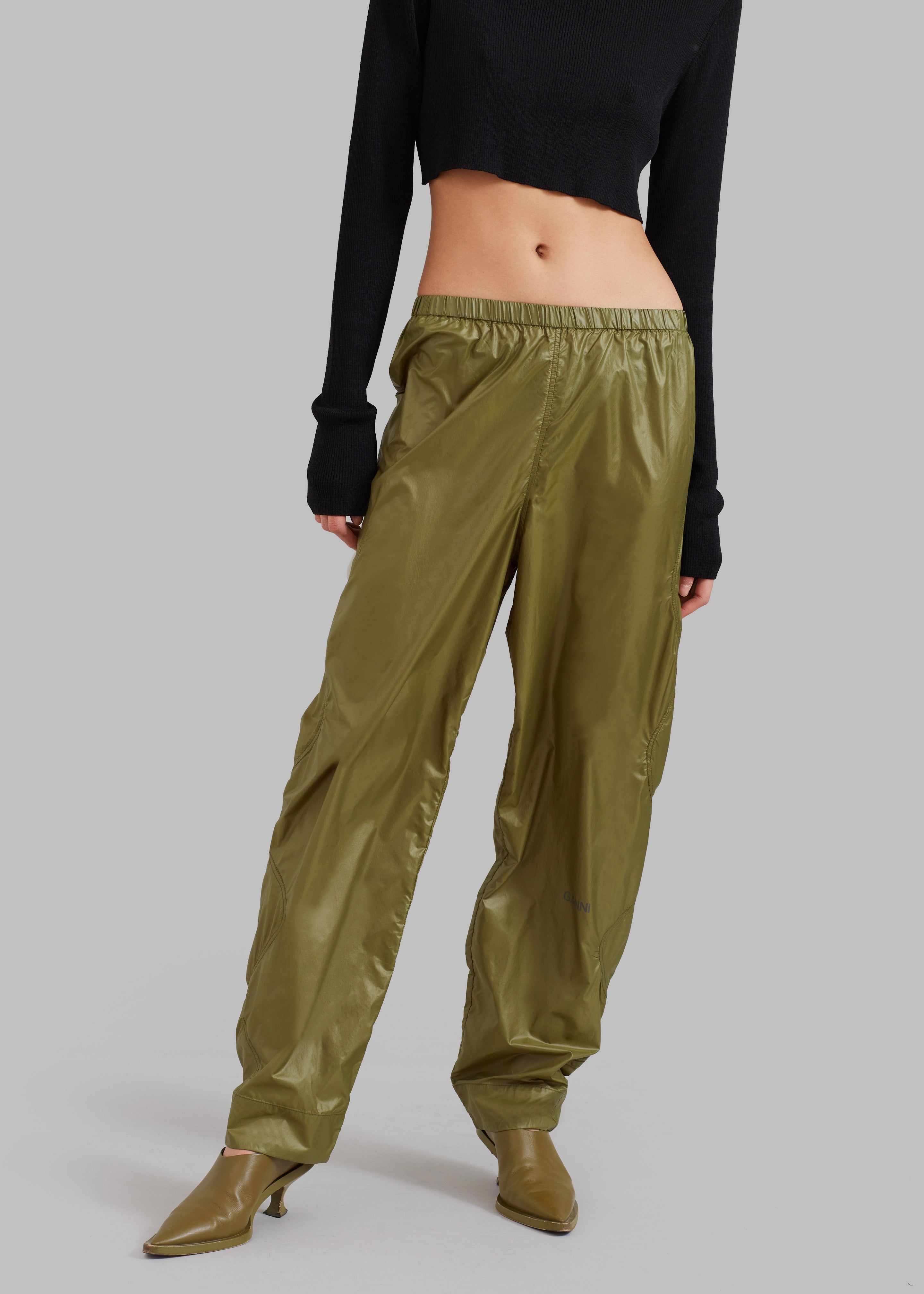 GANNI Shiny Quilt Elasticated Pants - Spaghnum sold by Frankie Shop product image thumbnail 2