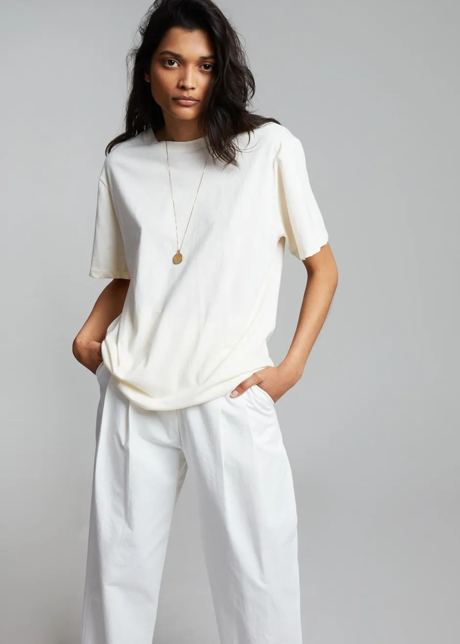 Lilou Simple Tee - Beige sold by Frankie Shop