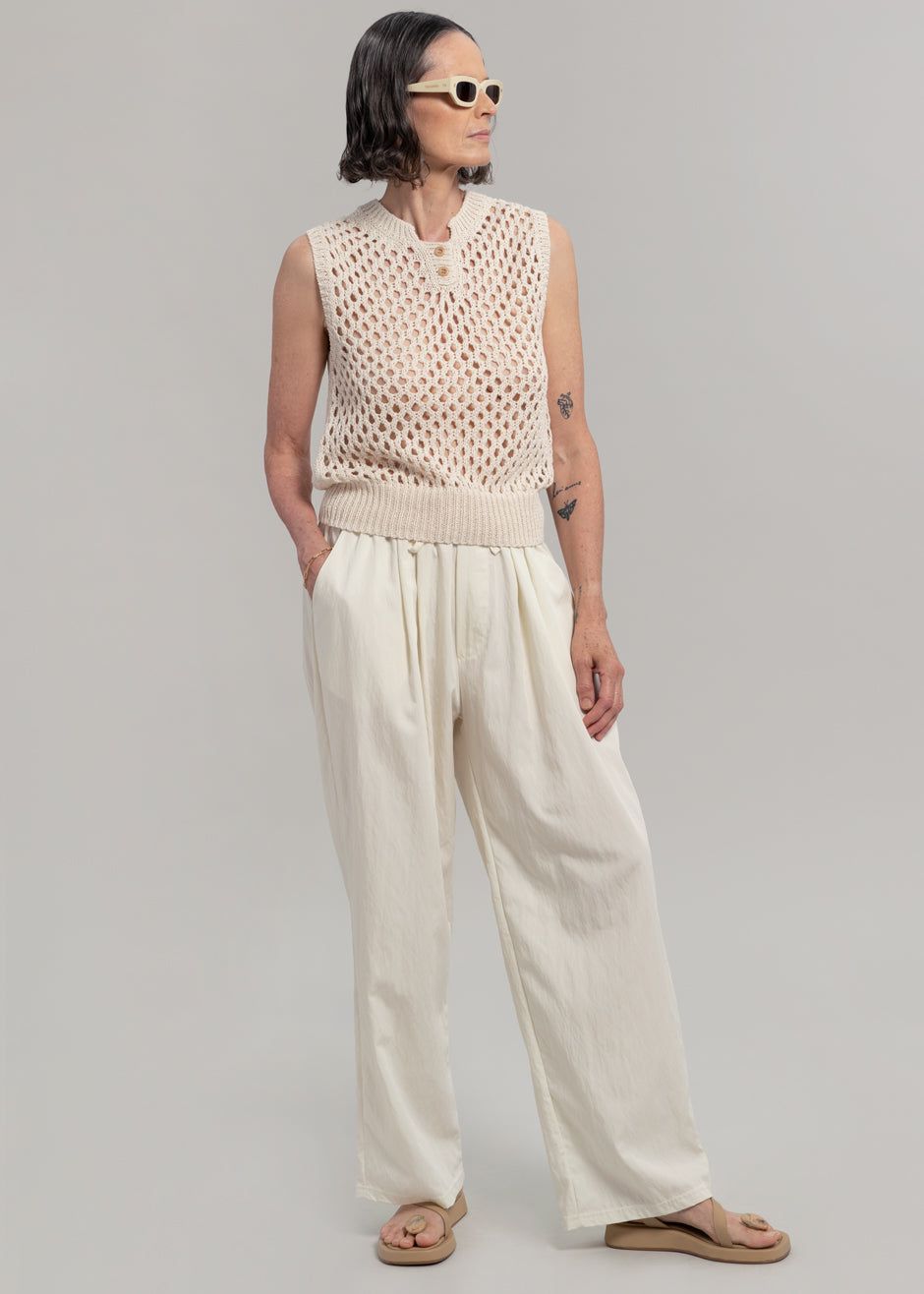 Vala Wide Pants - Cream sold by Frankie Shop