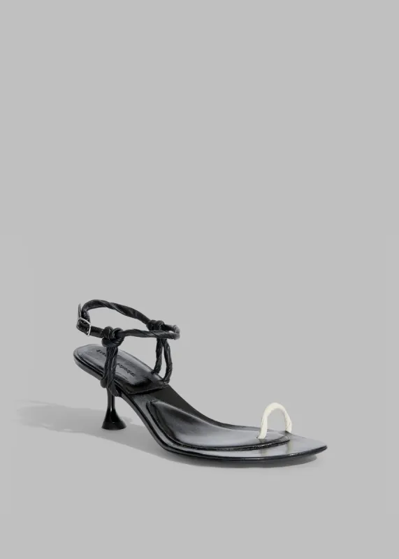 Proenza Schouler Tee Toe Ring Sandals - Black/Cream sold by Frankie Shop