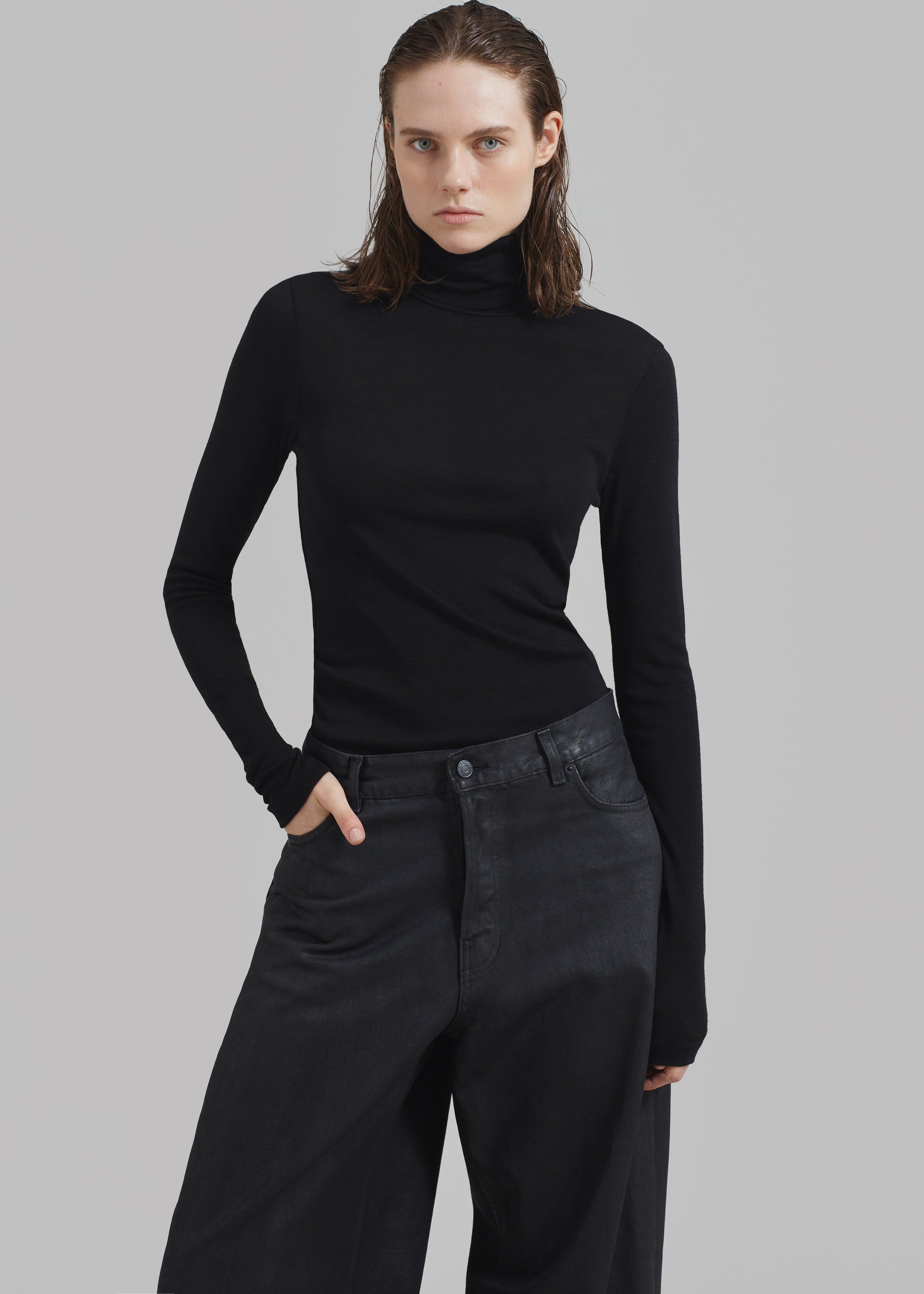 Róhe Fine Merino Turtleneck - Black sold by Frankie Shop product image thumbnail 4