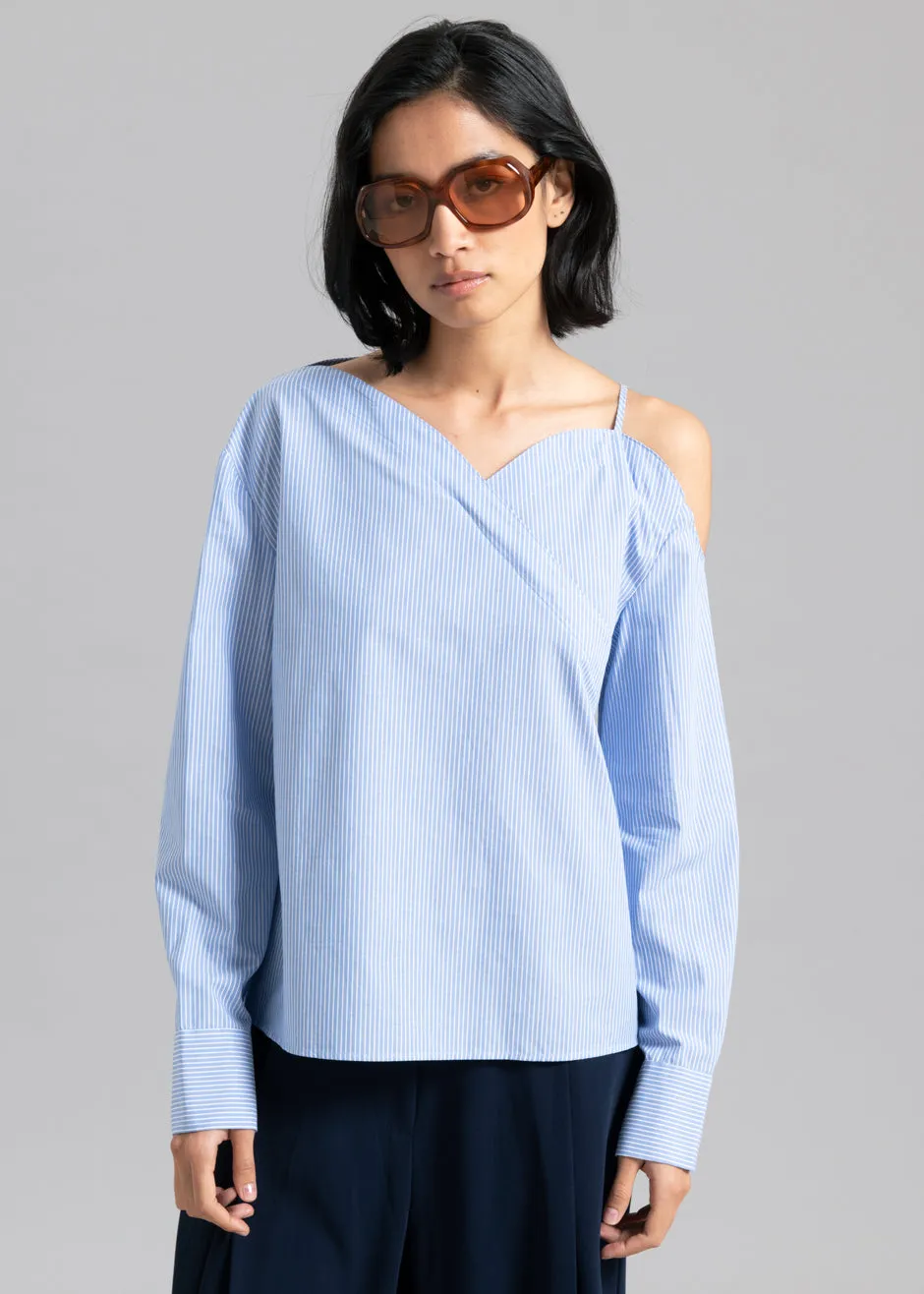 Eliz Shirt - Blue Stripe sold by Frankie Shop
