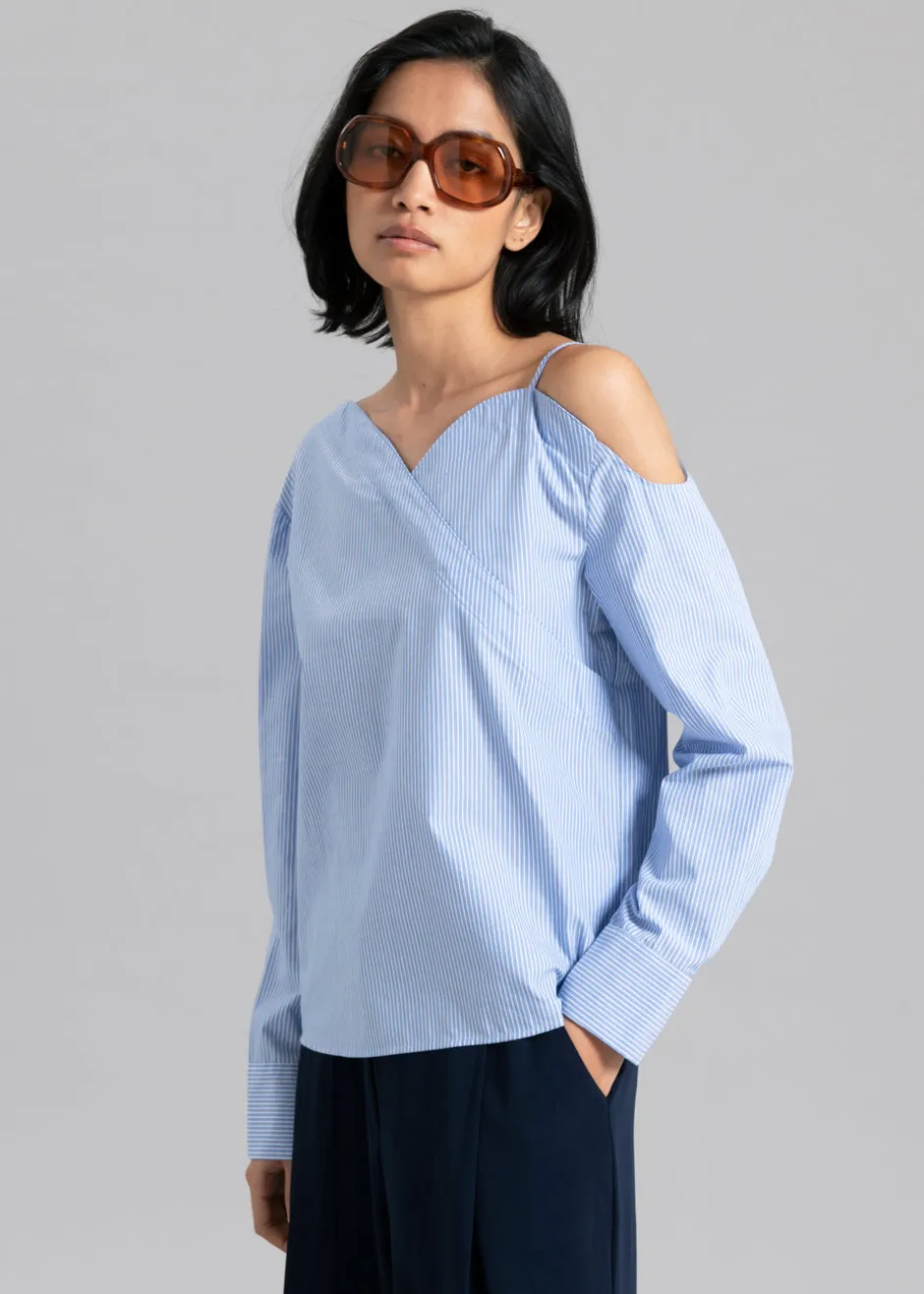 Eliz Shirt - Blue Stripe sold by Frankie Shop product image thumbnail 3