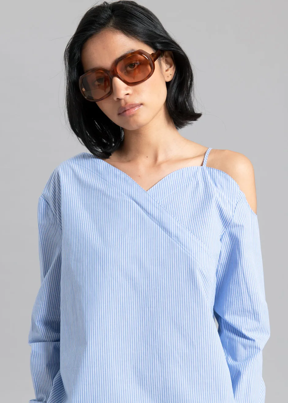 Eliz Shirt - Blue Stripe sold by Frankie Shop product image thumbnail 5