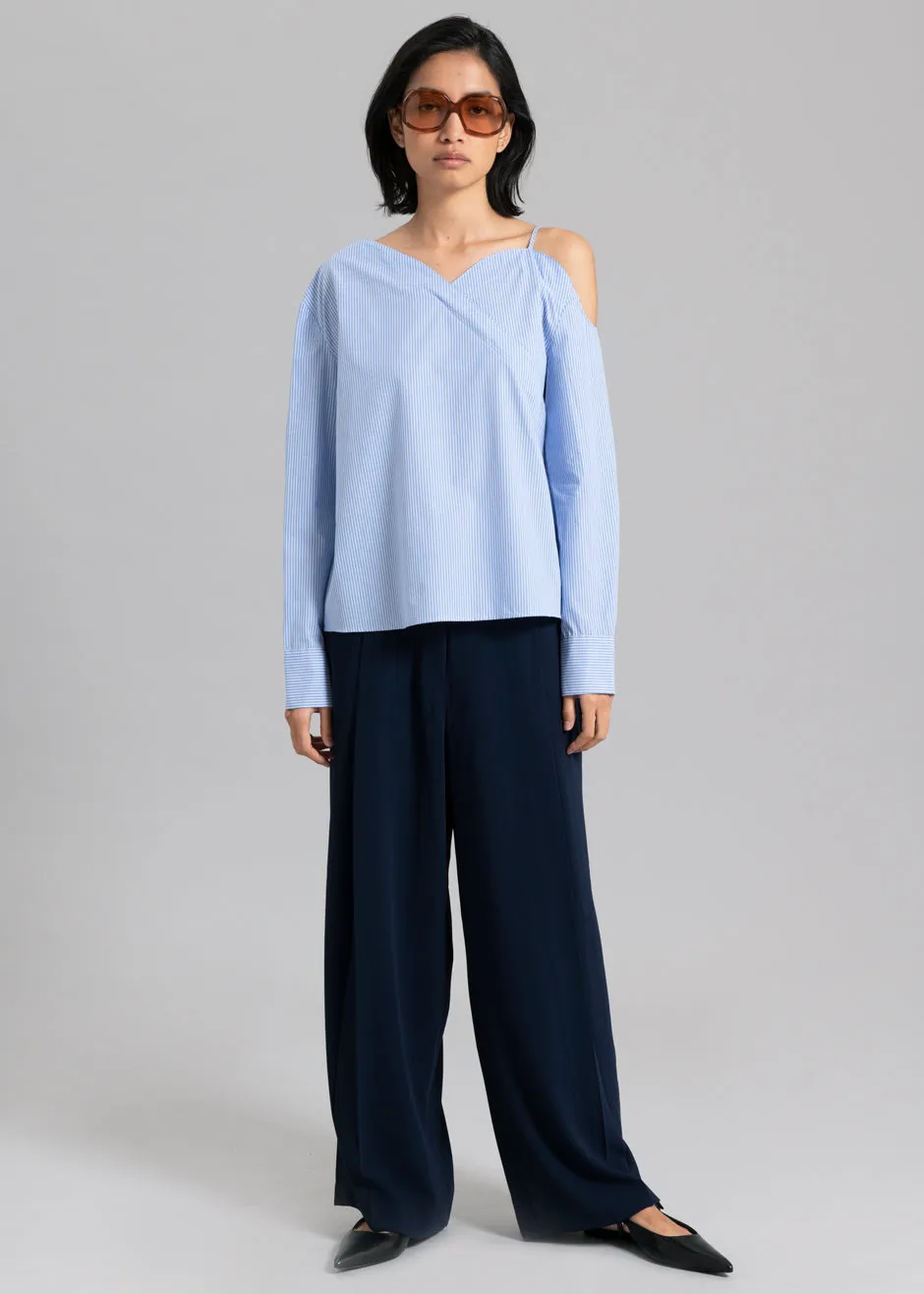 Eliz Shirt - Blue Stripe sold by Frankie Shop product image thumbnail 4