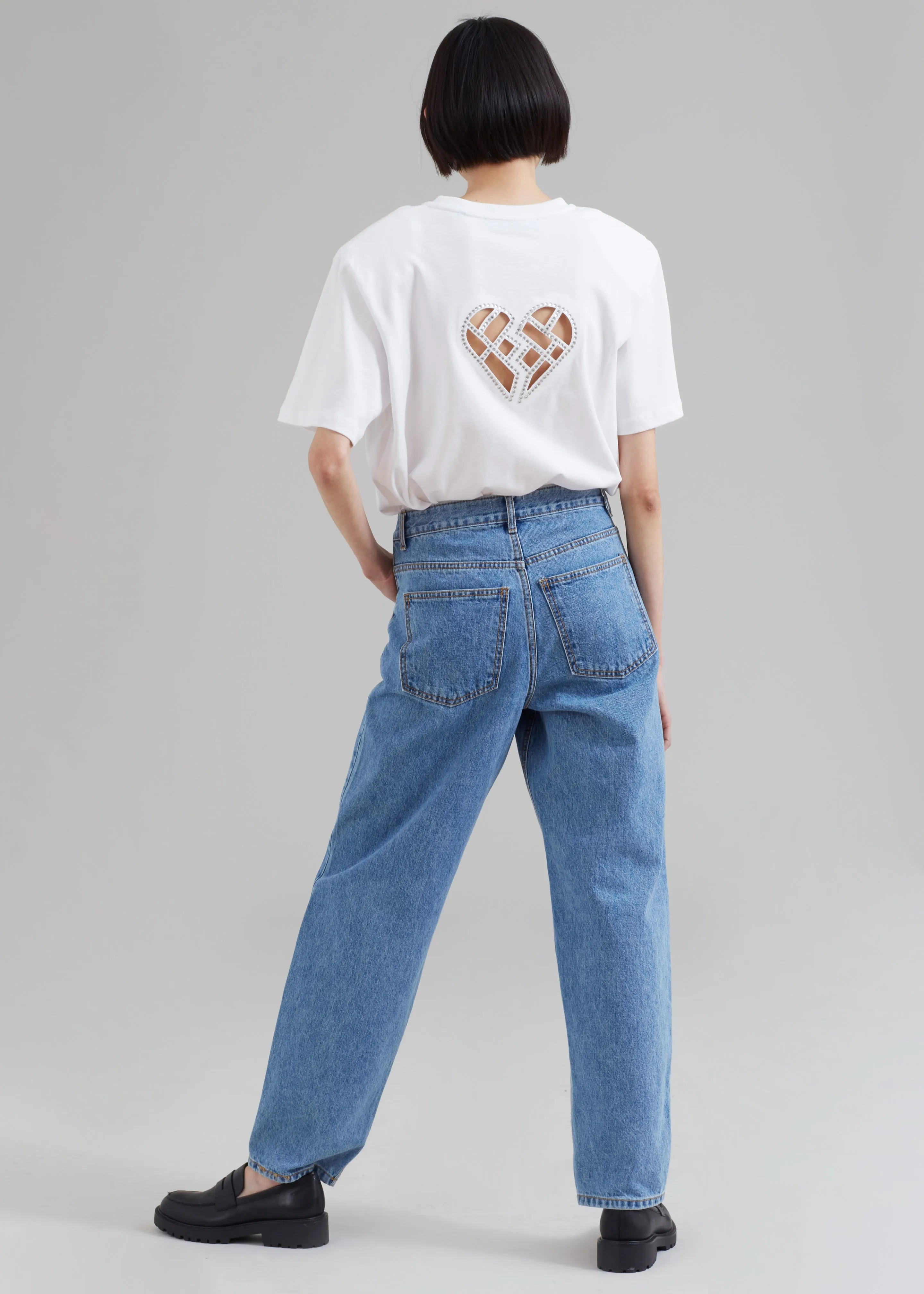 ROTATE Boxy Lasercut T-Shirt - Bright White sold by Frankie Shop product image thumbnail 2