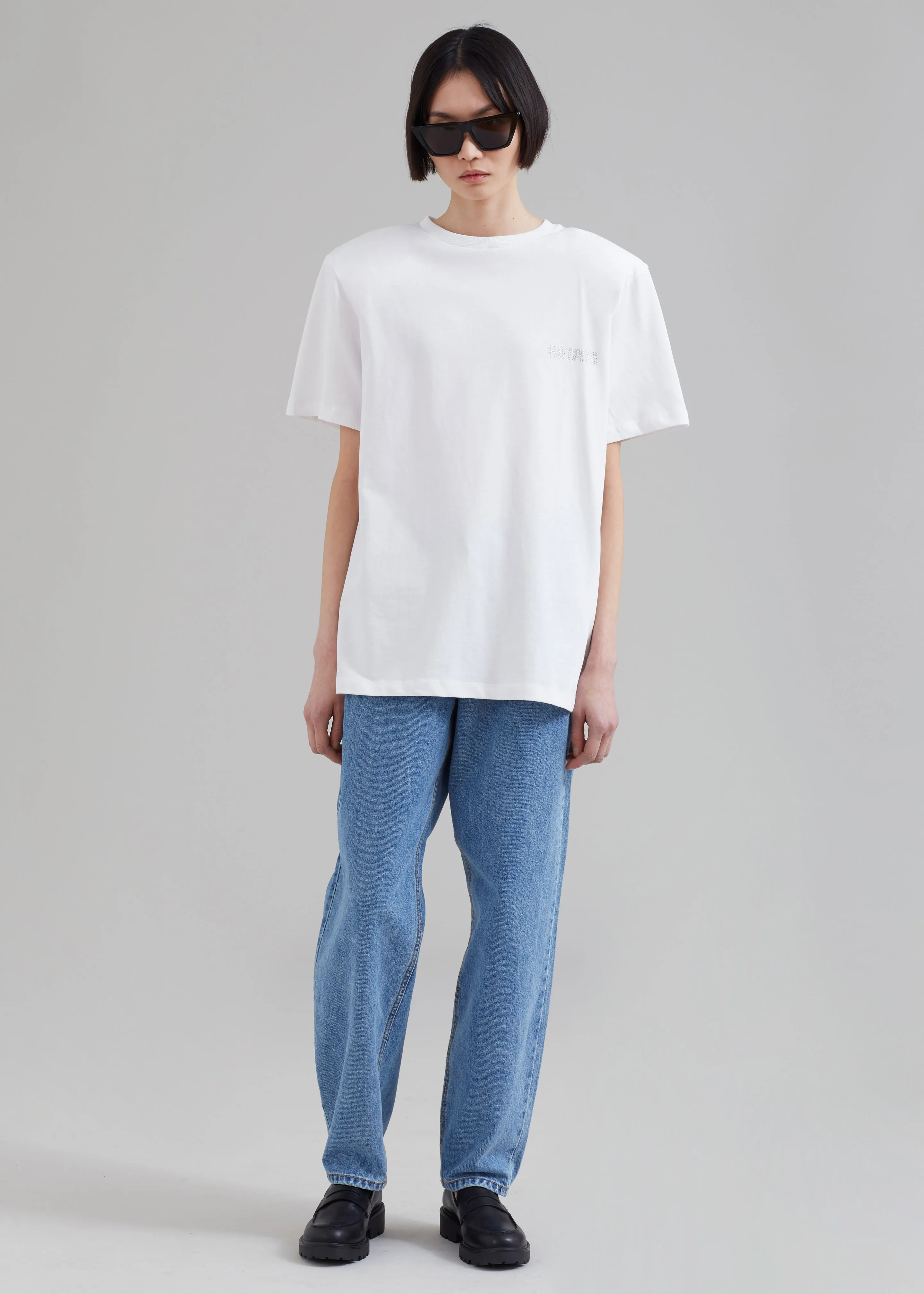 ROTATE Boxy Lasercut T-Shirt - Bright White sold by Frankie Shop product image thumbnail 5
