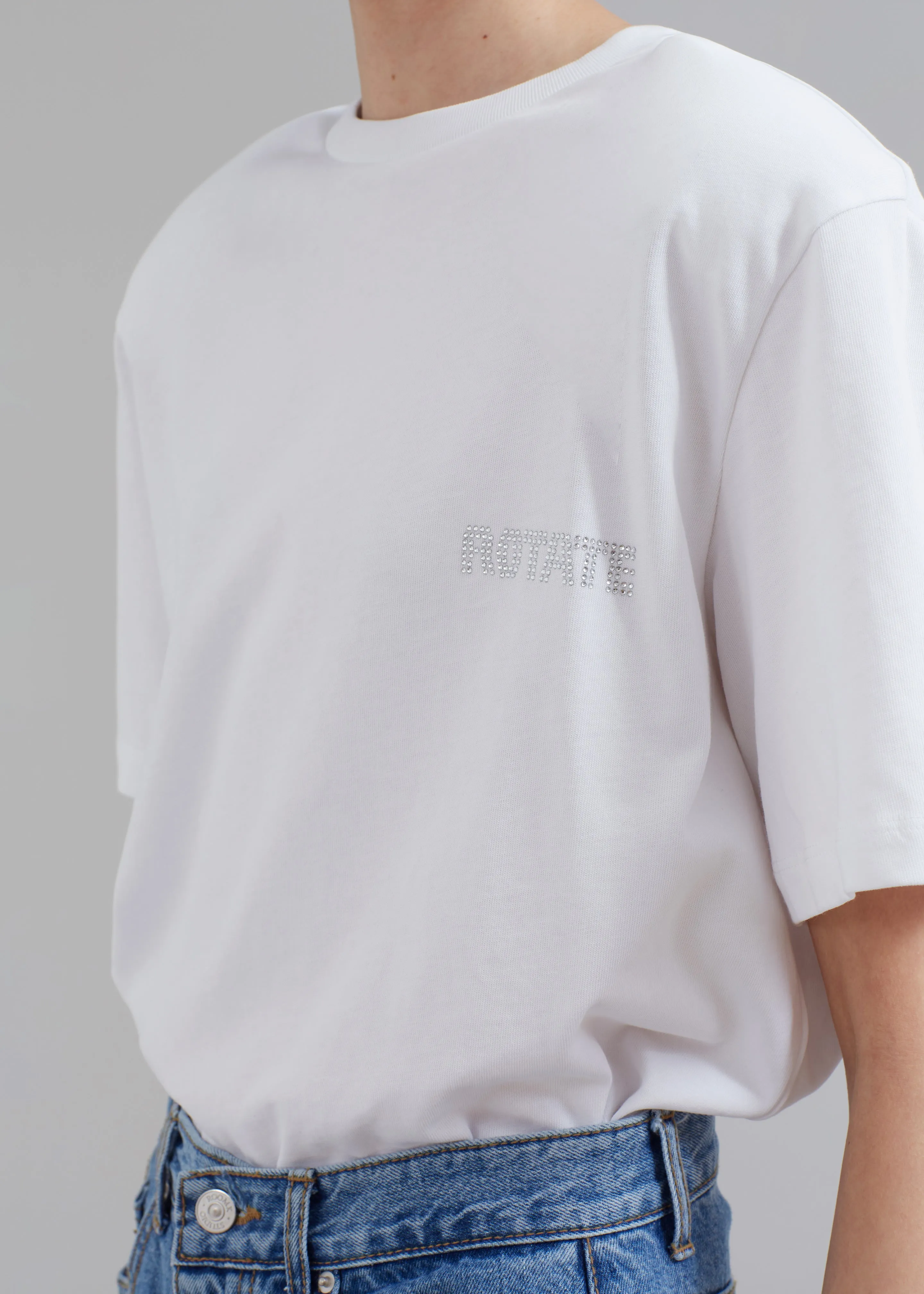 ROTATE Boxy Lasercut T-Shirt - Bright White sold by Frankie Shop product image thumbnail 3