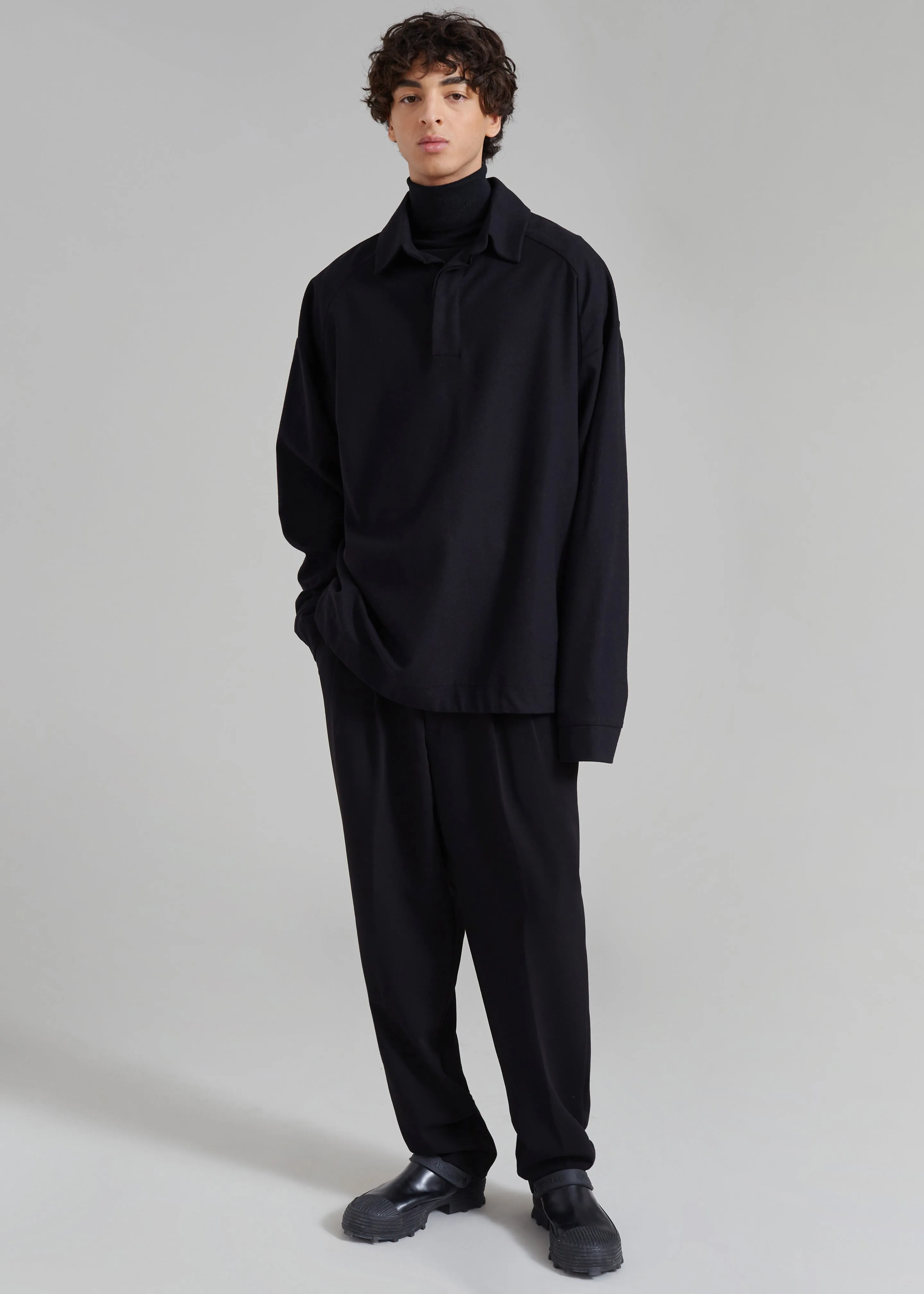 Dennis Drawstring Polo - Black sold by Frankie Shop product image thumbnail 2