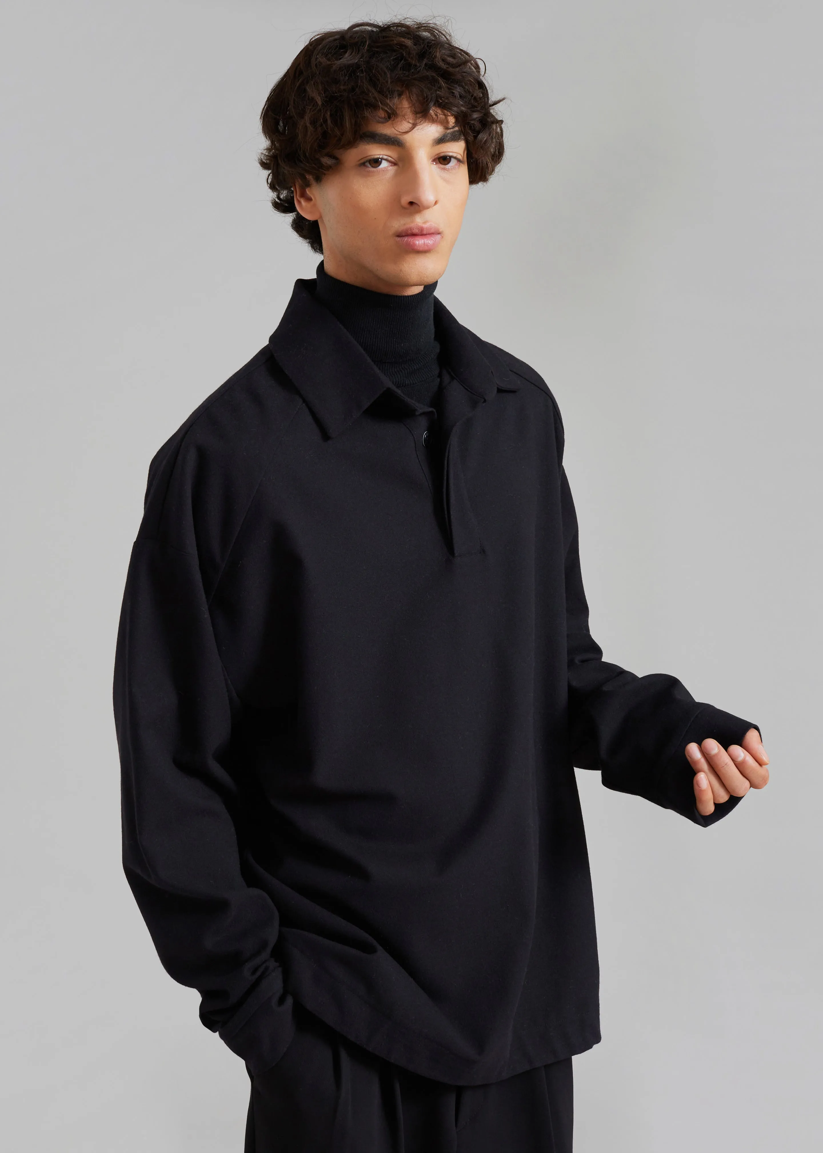 Dennis Drawstring Polo - Black sold by Frankie Shop product image thumbnail 5